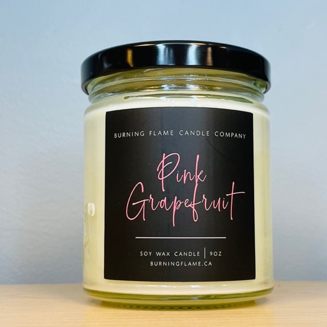 Pink Grapefruit Candle  - Locally Made  9 oz. Soy wax Candle 60 Hour Burn Time 
