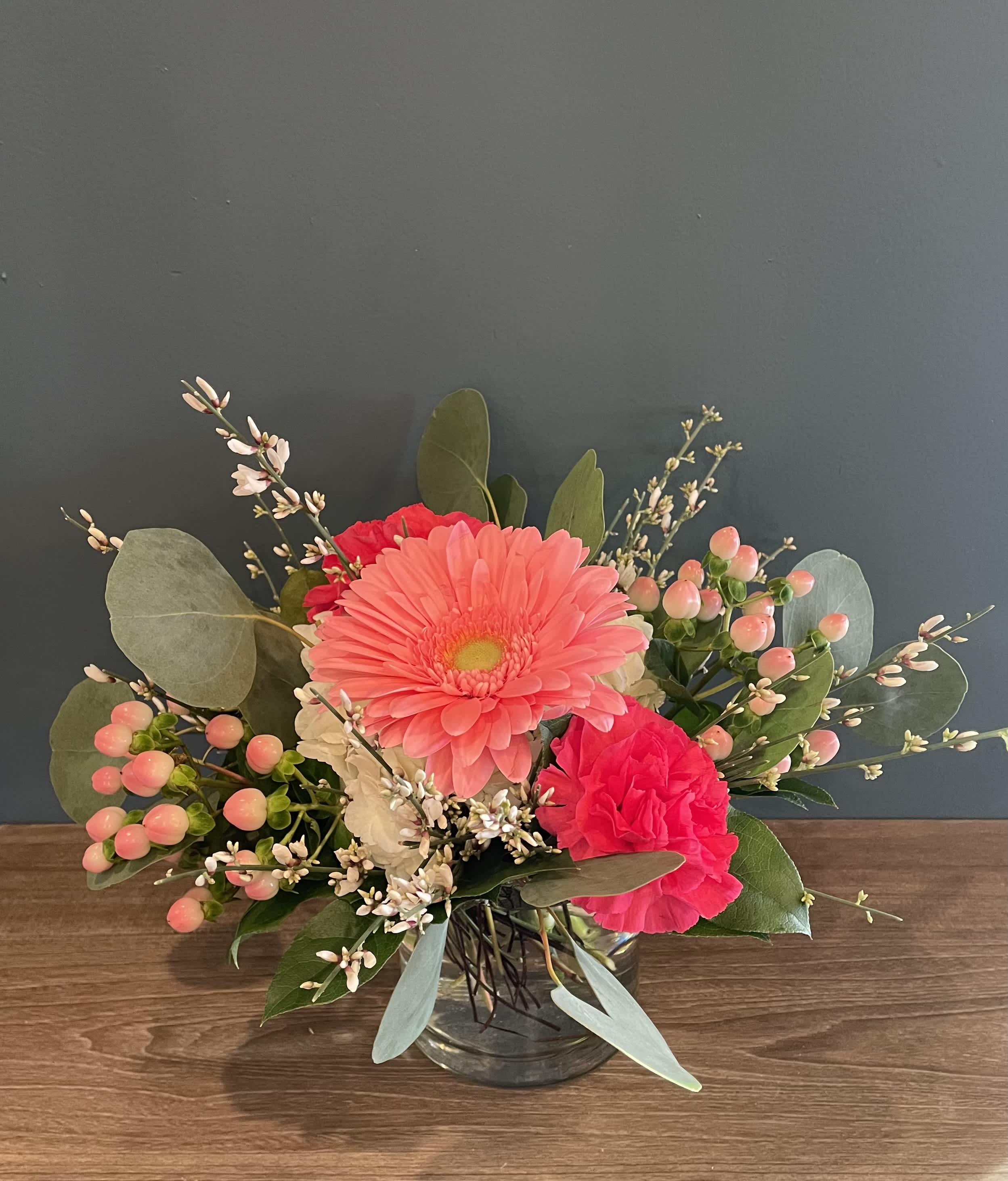 Cotton Candy Cotton Candy - Medium arrangement with a mix of whites and pinks. Approx. 10" Tall x 13" Wide