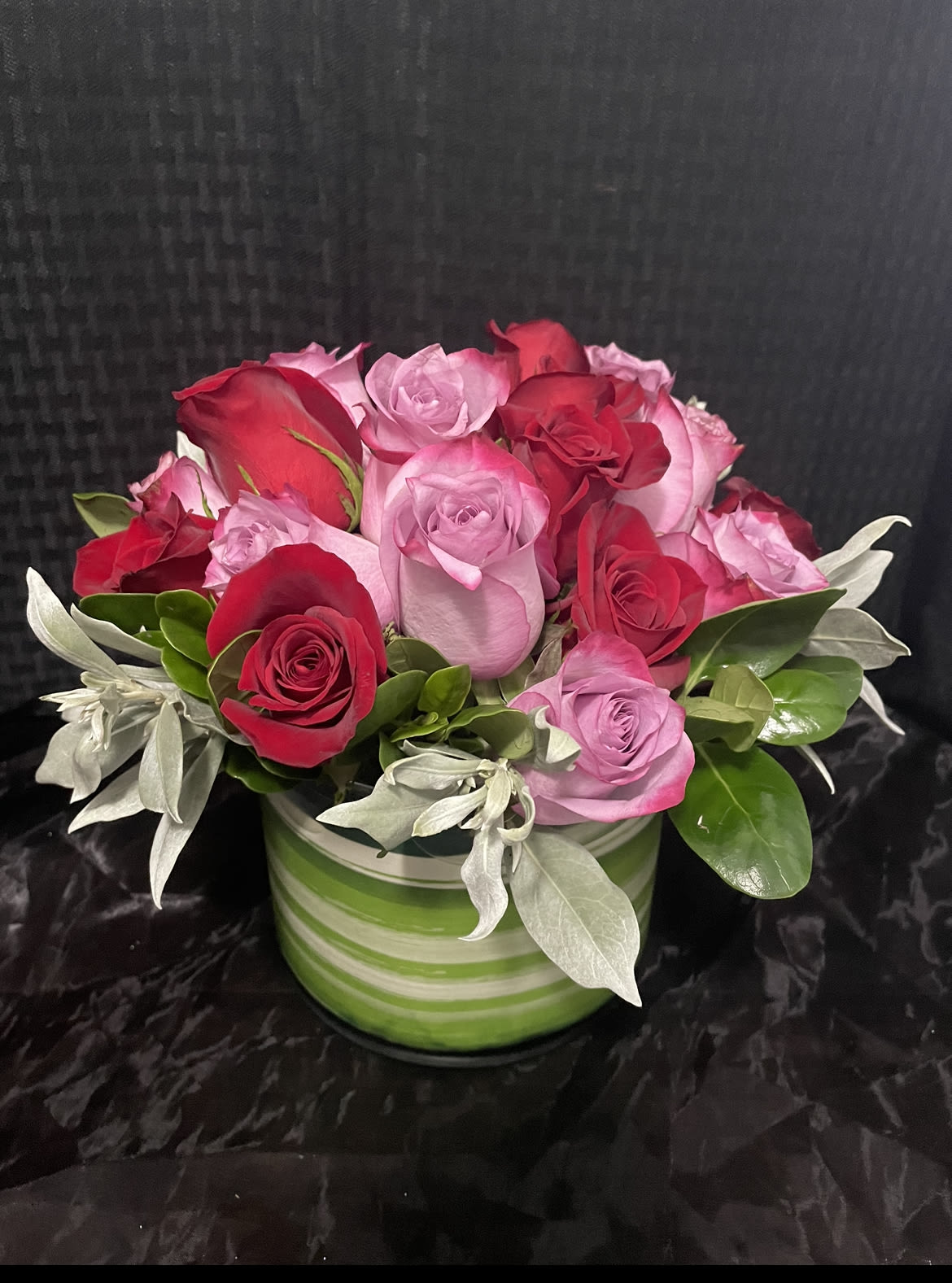 Heartbeat  - Red &amp; Lavender-Pink roses makes your heartbeat!  This is beautiful for that special someone. - Mother - Best Friend -Mother-In-Law- Girlfriend- Wife.  20 Roses - is sure to make a statement. 