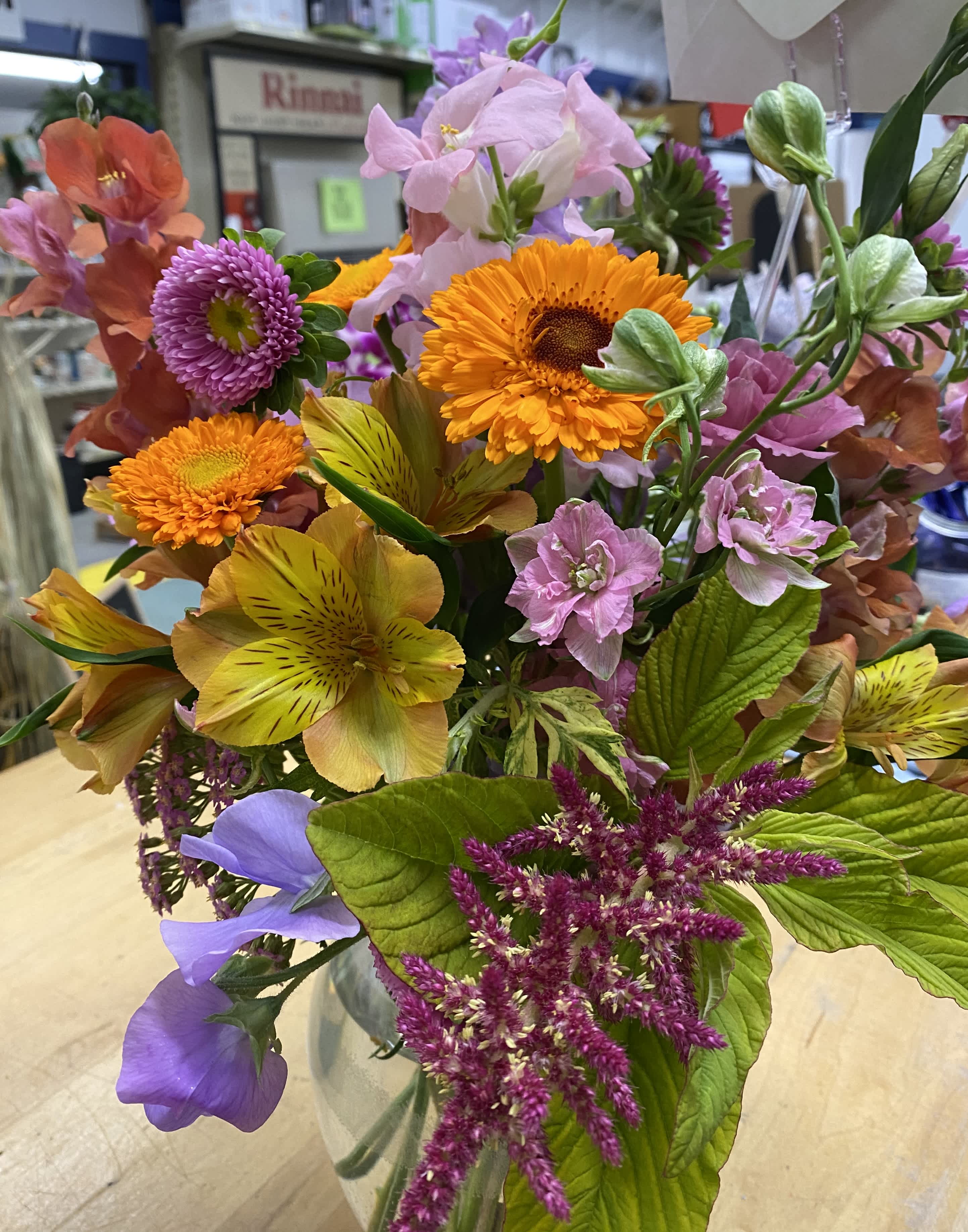 Local Summer - Medium size arrangement made up with fresh local summer flowers. 