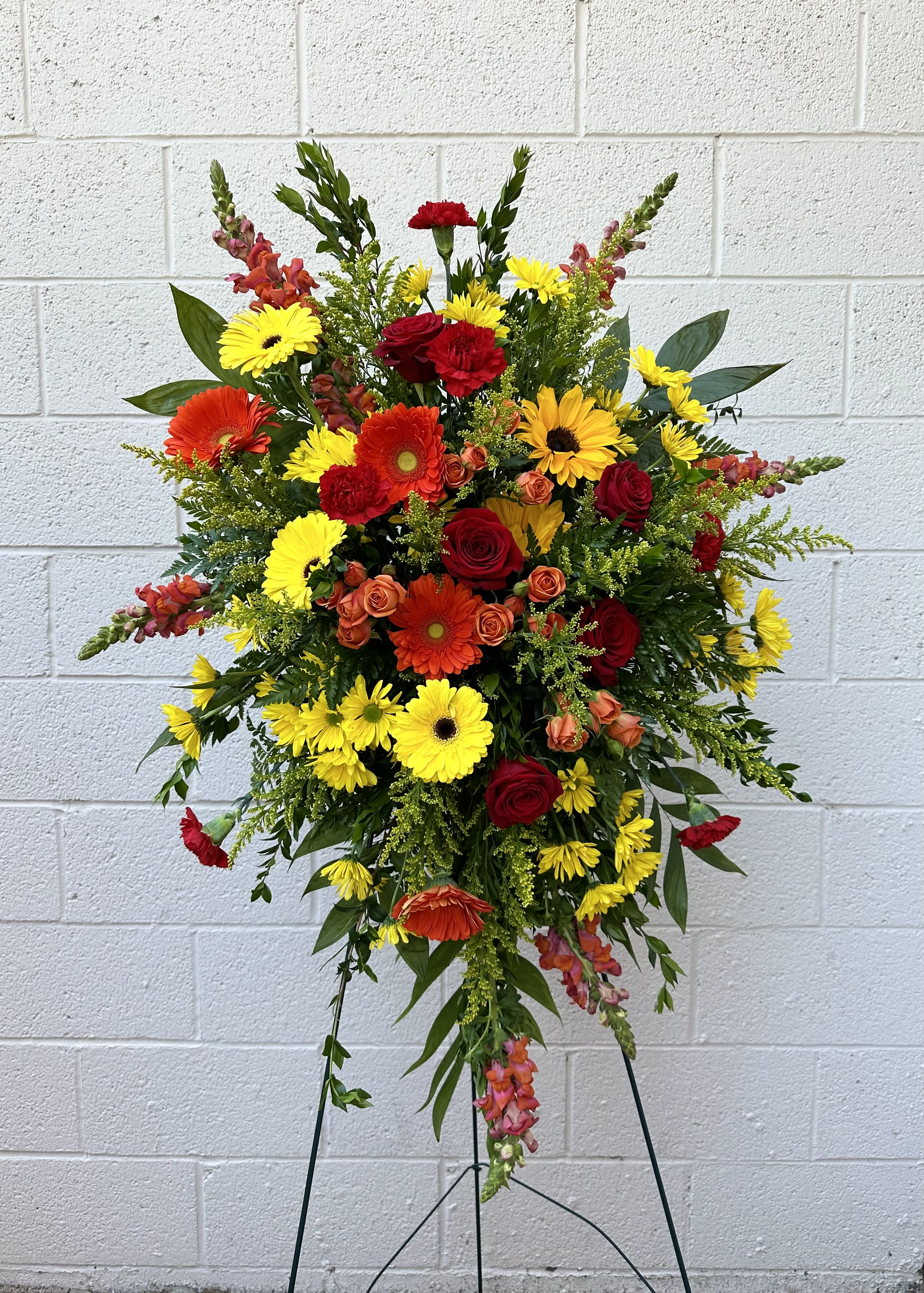 Funeral standing sprays top