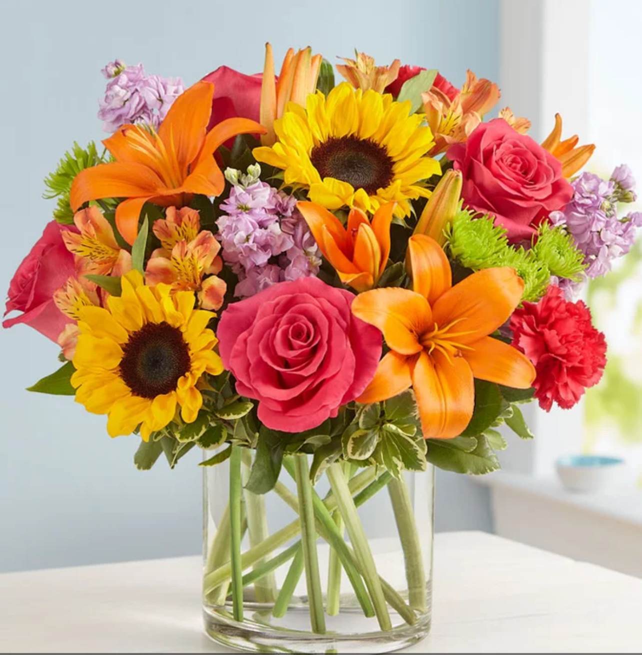 sunflower loving sunflower loving - sunflowers ,roses , purple