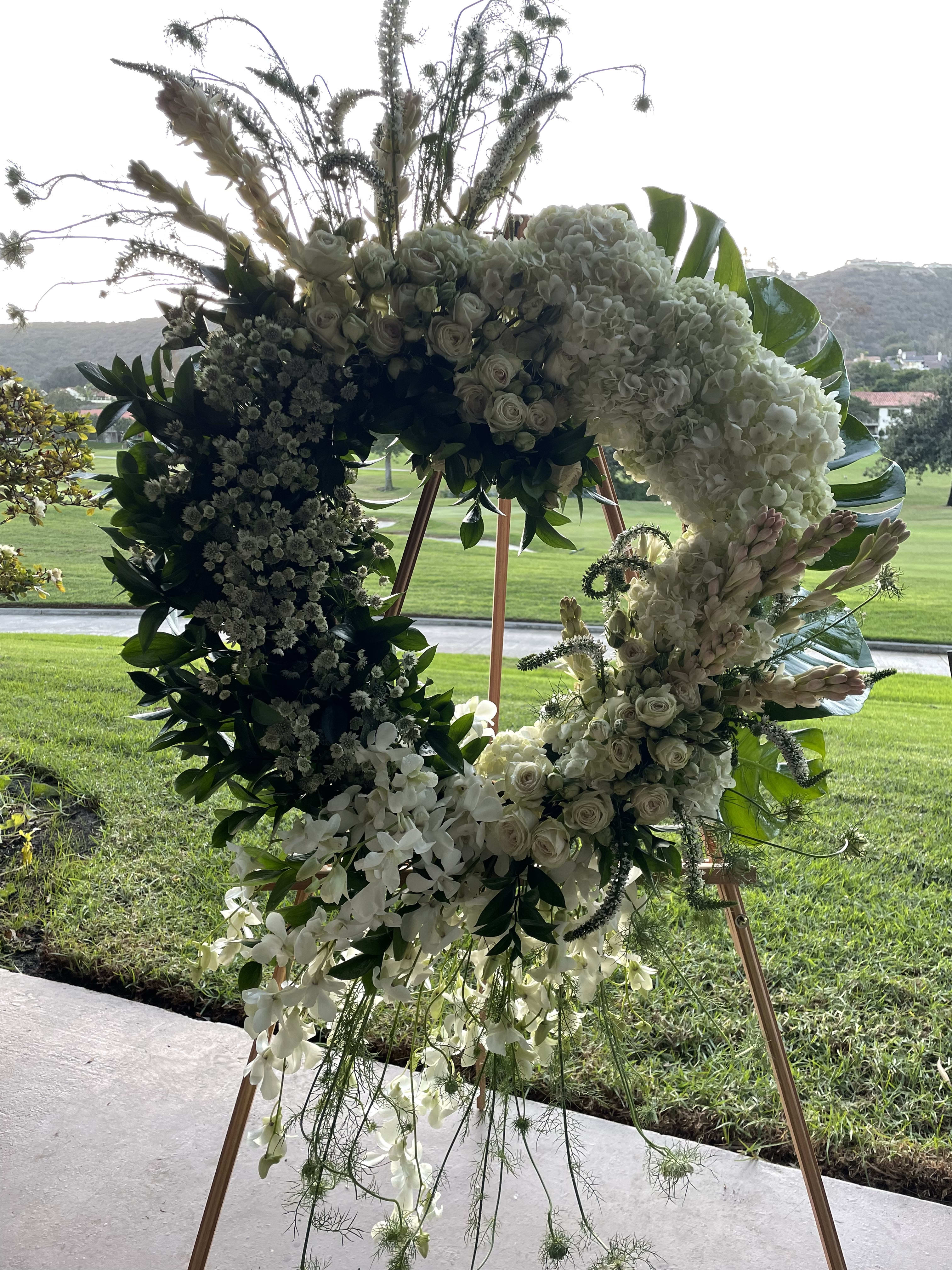 In my heart  - Hydrangeas, spray roses, orchids, tuberose