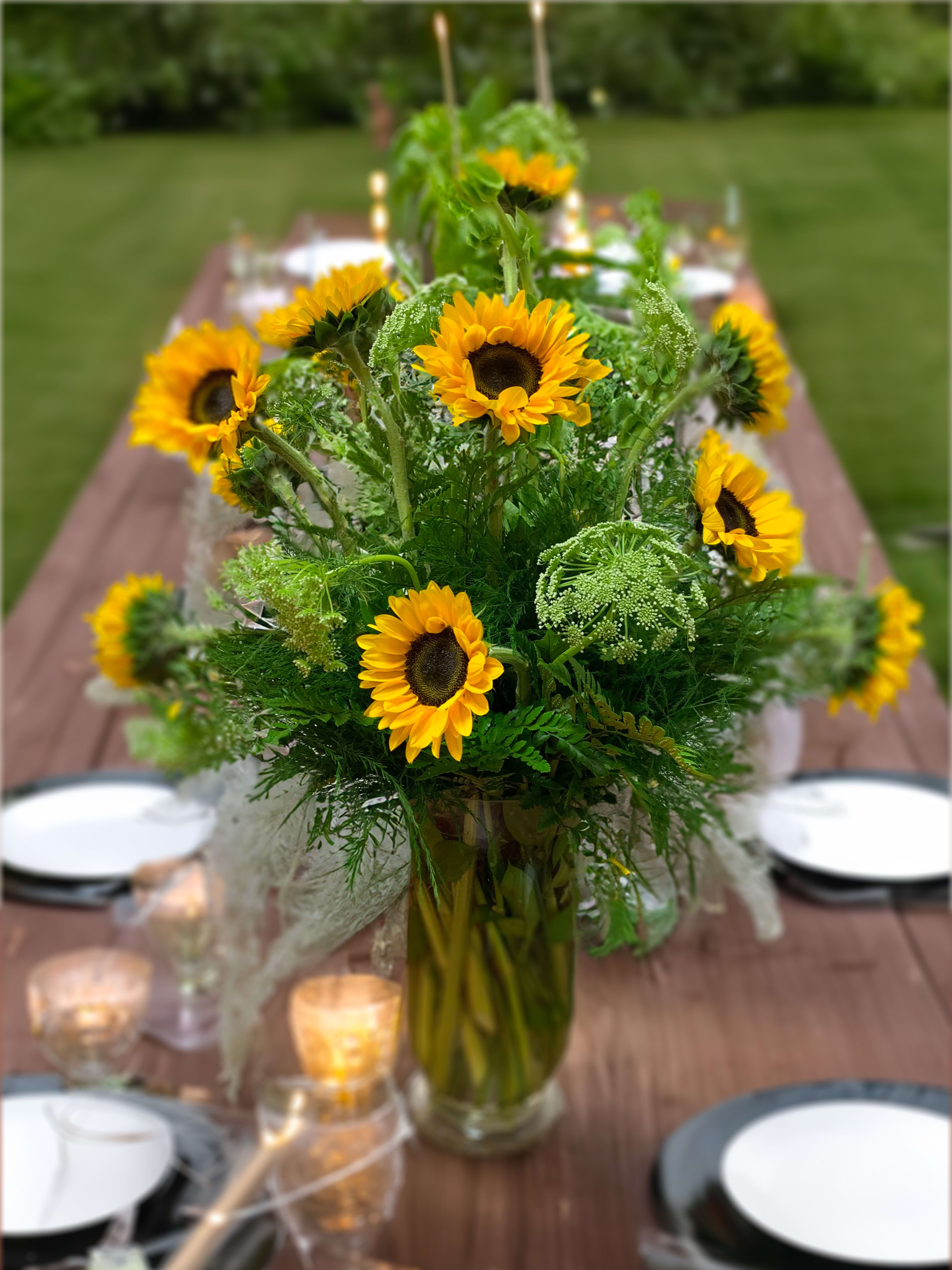 Sunflower Vase Bouquet ( Dozen) in Miami, FL Dolly's Florist