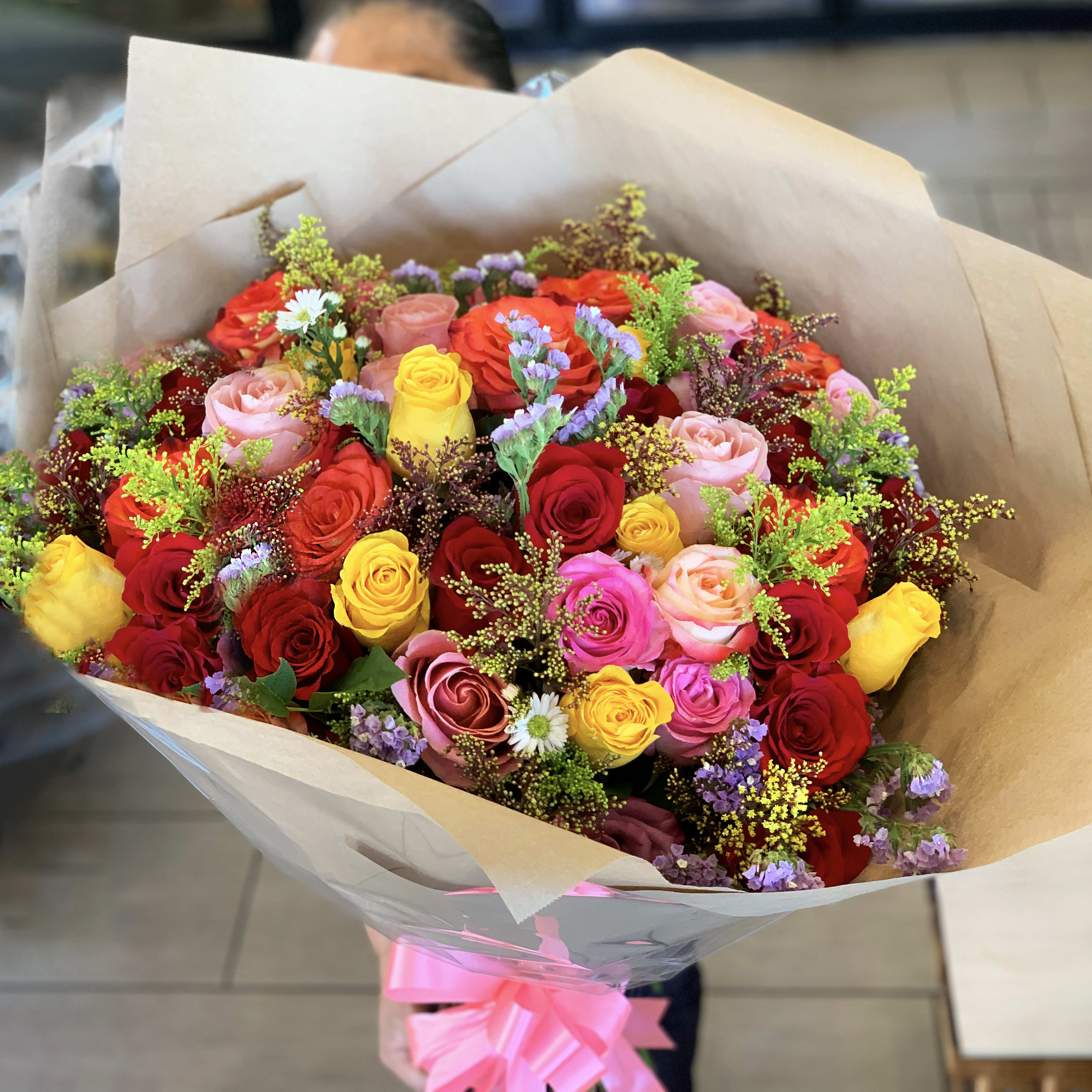 Dream In Color: 5 Dozen Roses in Los Angeles, CA | American Flowers