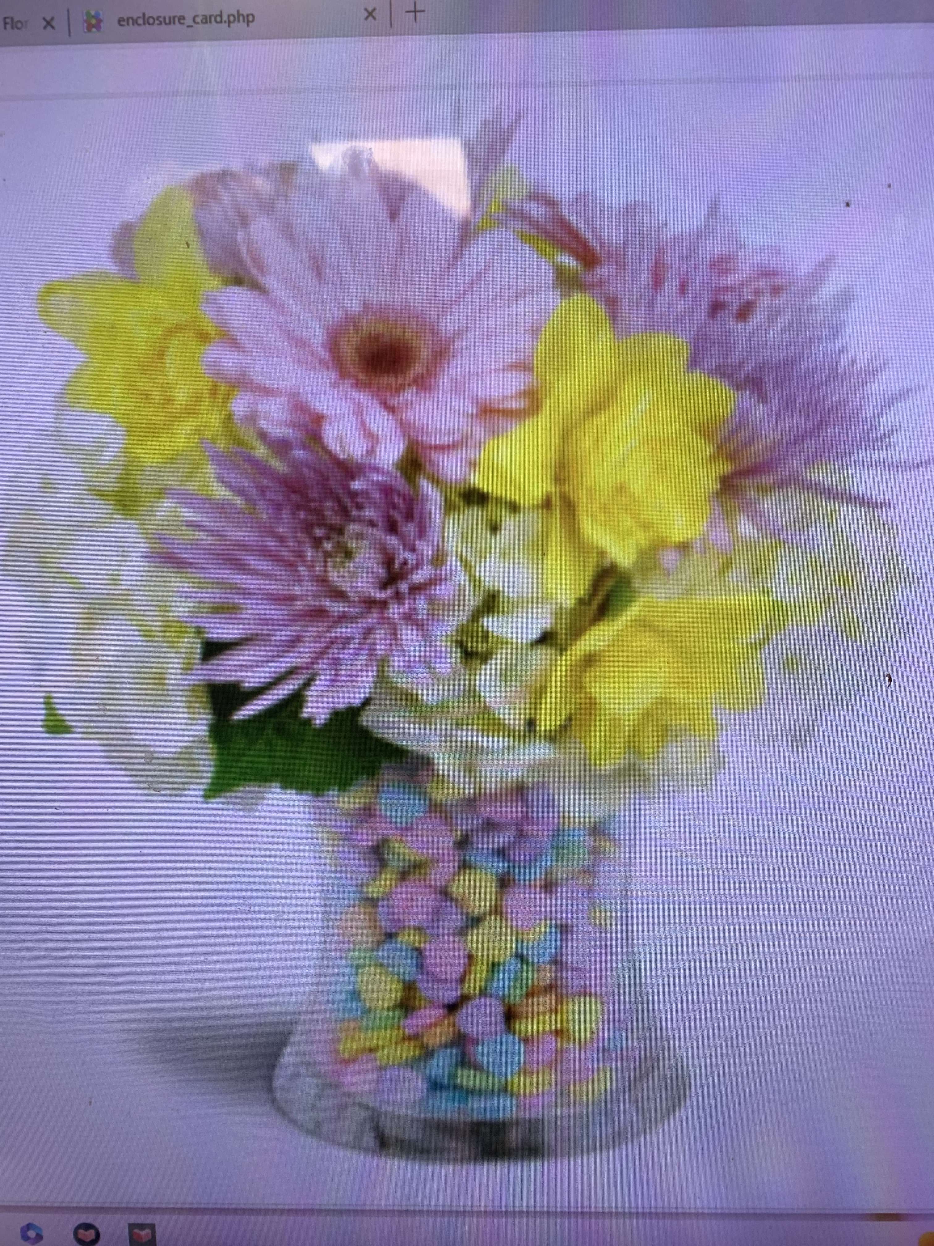 SWEET TREAT  - FLOWERS WITH A CANDY FILLED VASE
