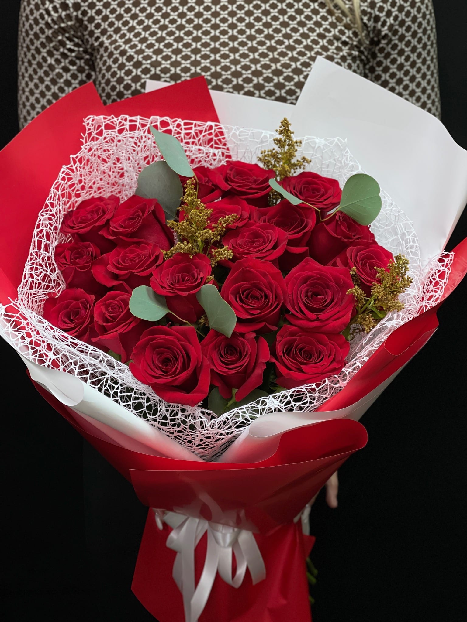Red roses 2 dozens - Will be delivered, approximately as pictured