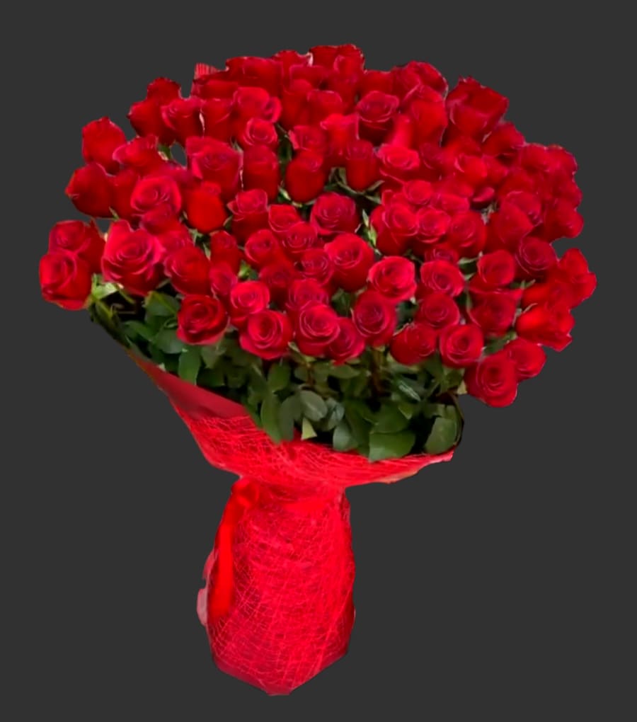 200 Long Stem Red Roses Bouquet - 200 Long Stem Red Roses Bouquet, in a custom modern design. 