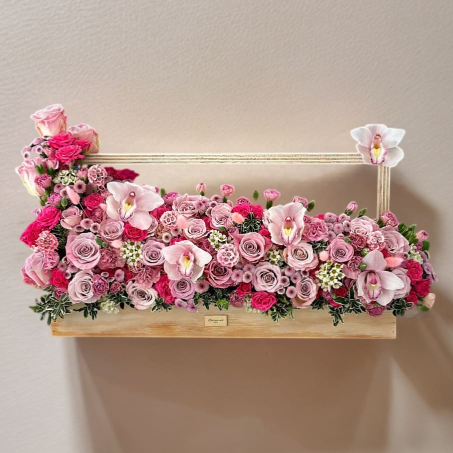 Garden of Pink Garden of Pink - An elegant garden of pink specialty roses and orchids.