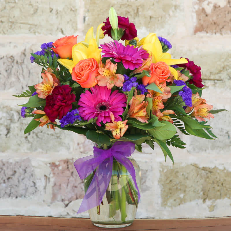 Celebration Bouquet - CELEBRATE ANY OCCASION OR BRIGHTEN ANY ONES DAY WITH A COLORFUL BOUQUET OF FRESH FLOWERS.