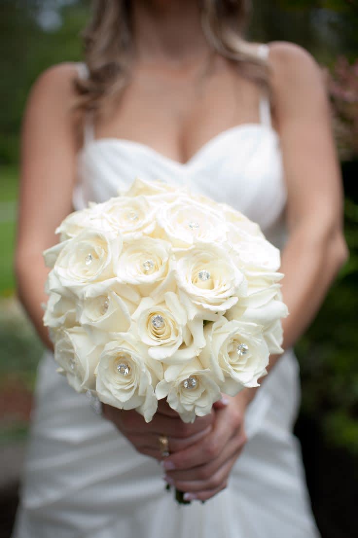 White Rose Bridal Bouquet (Please Give 3 Business Days For Pick Up) White Rose Bridal Bouquet (Please Give 3 Business Days For Pick Up) - All white rose bridal bouquet! Classic style