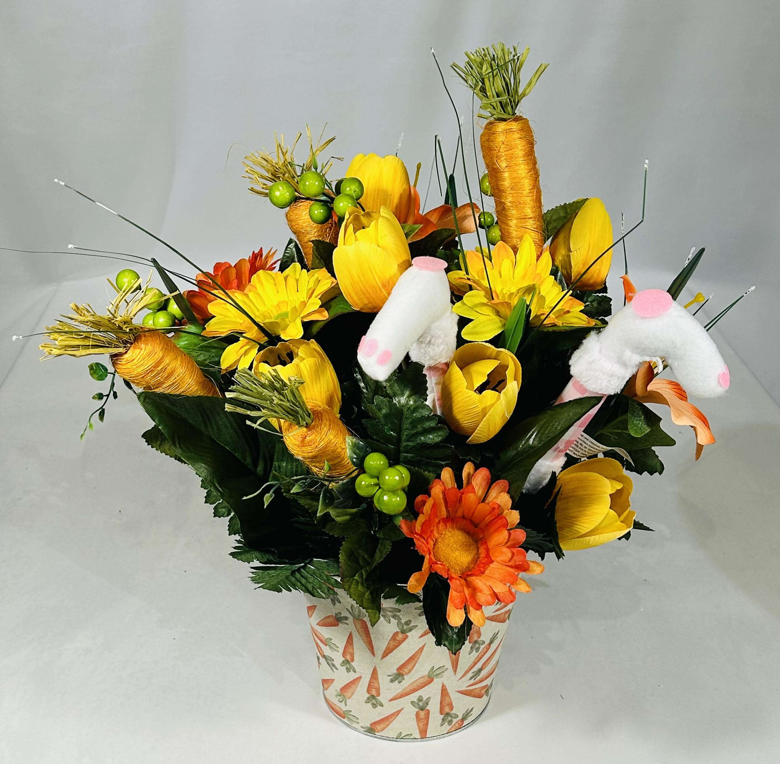 Easter Bunny Feet Bucket Silk Arrangement in Huntington, WV Archer's