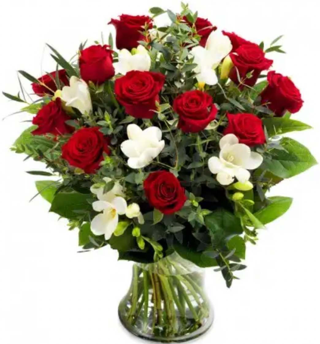 white red love white red love - red roses , white orchids
