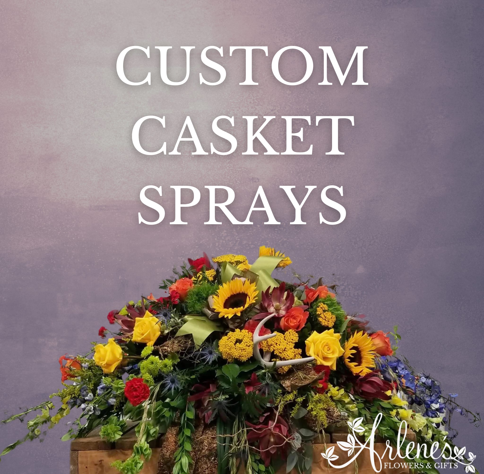 Custom Casket Spray for Men - Take a look at our gallery and then call and place your order during business hours.