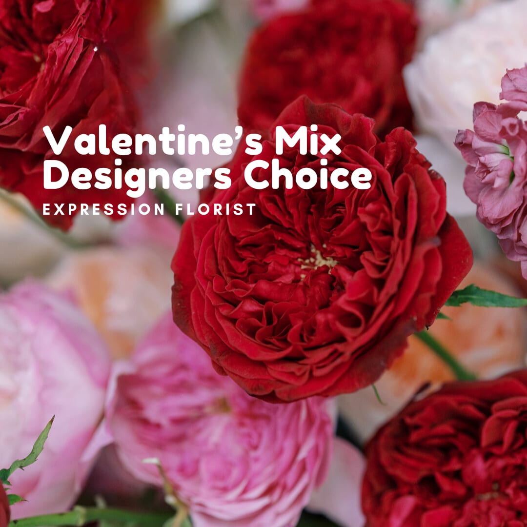 Designers Choice Valentine's Day Mix Designers Choice Valentine's Day Mix - Designed using an assortment of flowers in a traditional Valentine's Day color palette of assorted reds, pinks, and white.