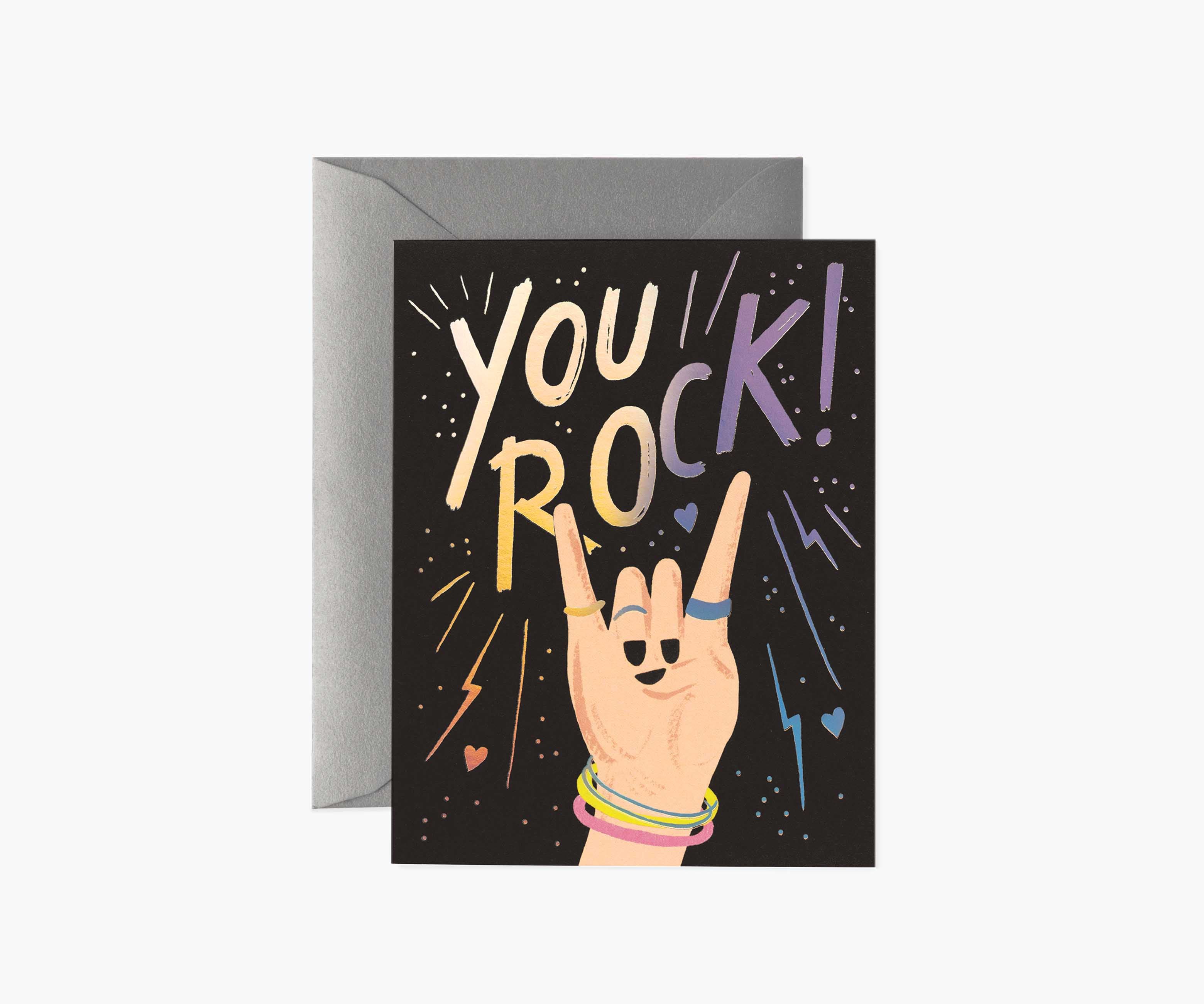 You Rock Card You Rock Card - Blank card to add your own personalized message.