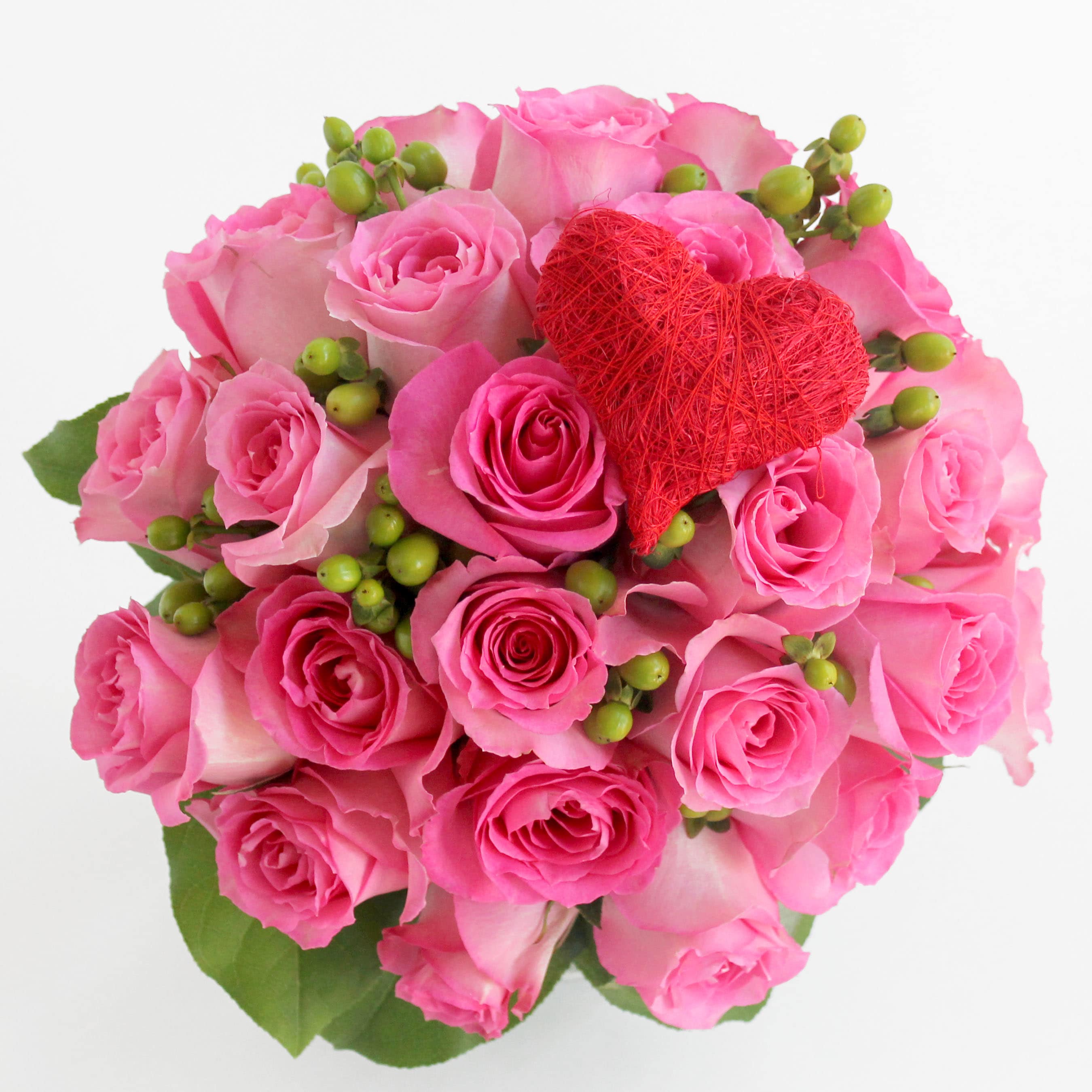 Bouquet with pictures of loved ones top