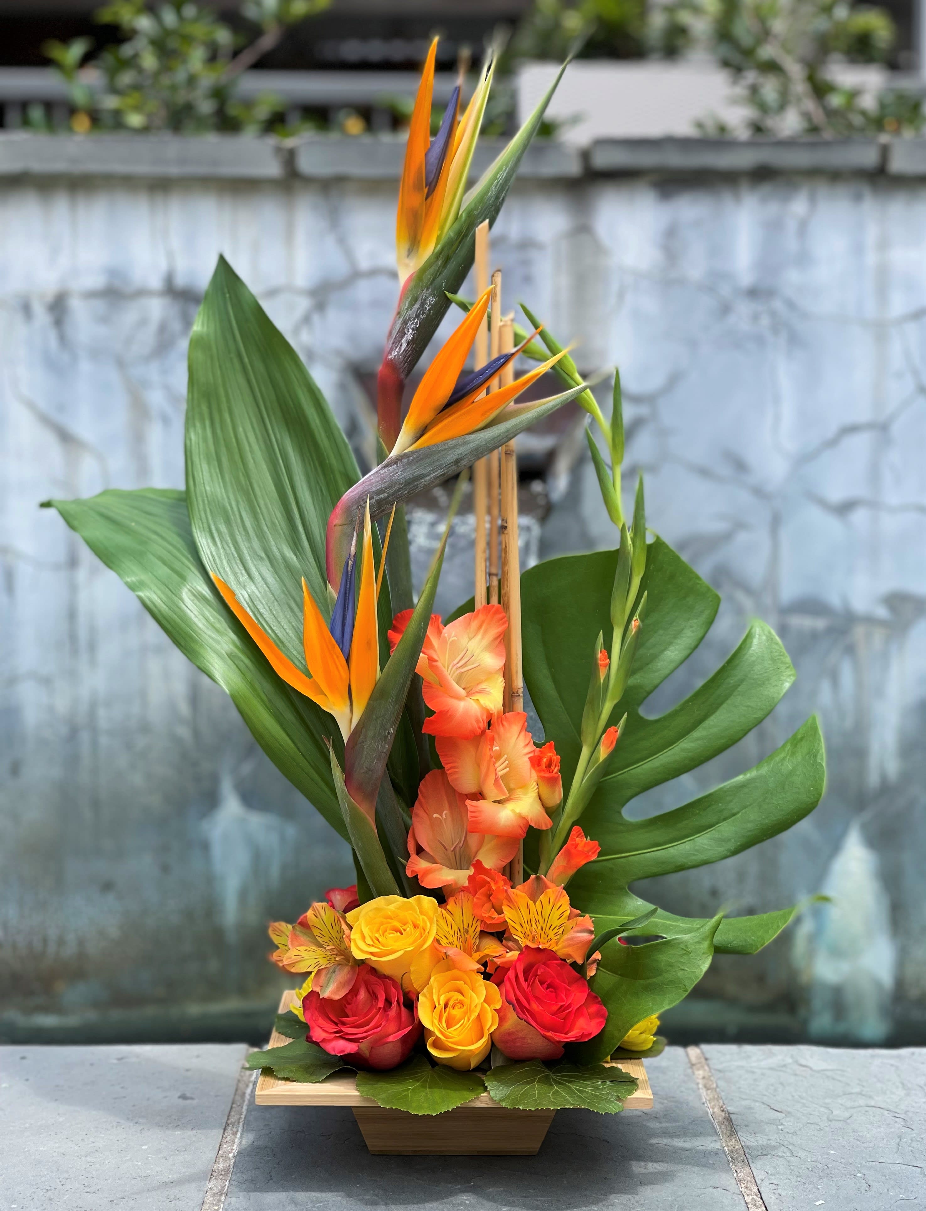 Zen Paradise - A tropical assortment of flowers creates the ambiance of an island paradise to help you find your inner zen.