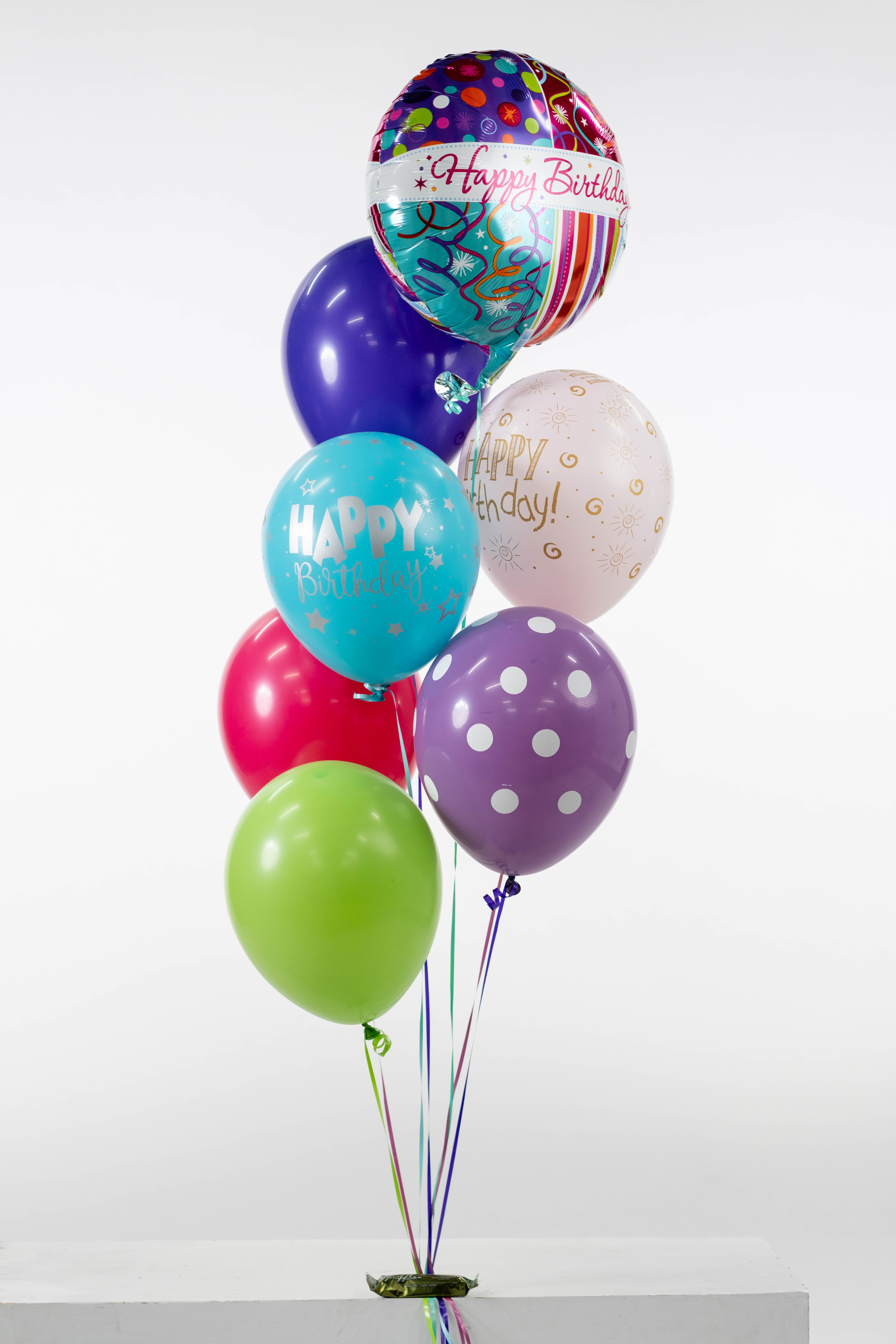 Balloon Special #2 -  ***PLEASE SPECIFY The occasion in the SPECIAL INSTRUCTIONS***  3 printed latex, 3 plain latex, 1 Mylar, 1 Utah Truffle weight We'll put together a fantastic grouping of various printed and plain balloons with your choice of 1 Mylar balloon to fit any occasion.  *ALL Sales are Final we cannot guarantee balloons due to varying weather conditions*