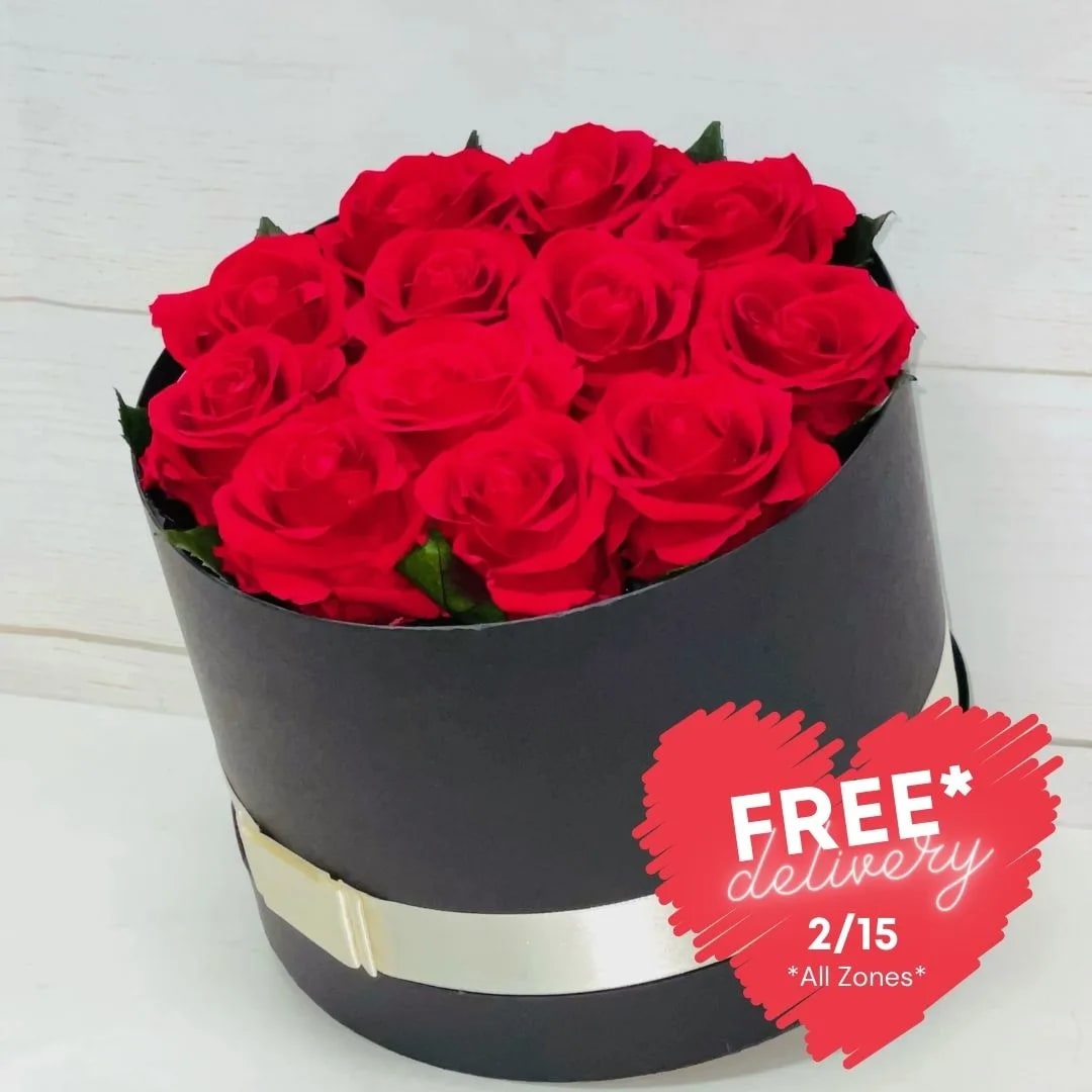 Real Preserved Roses Round Box (12 Roses) in Honolulu, HI Watanabe