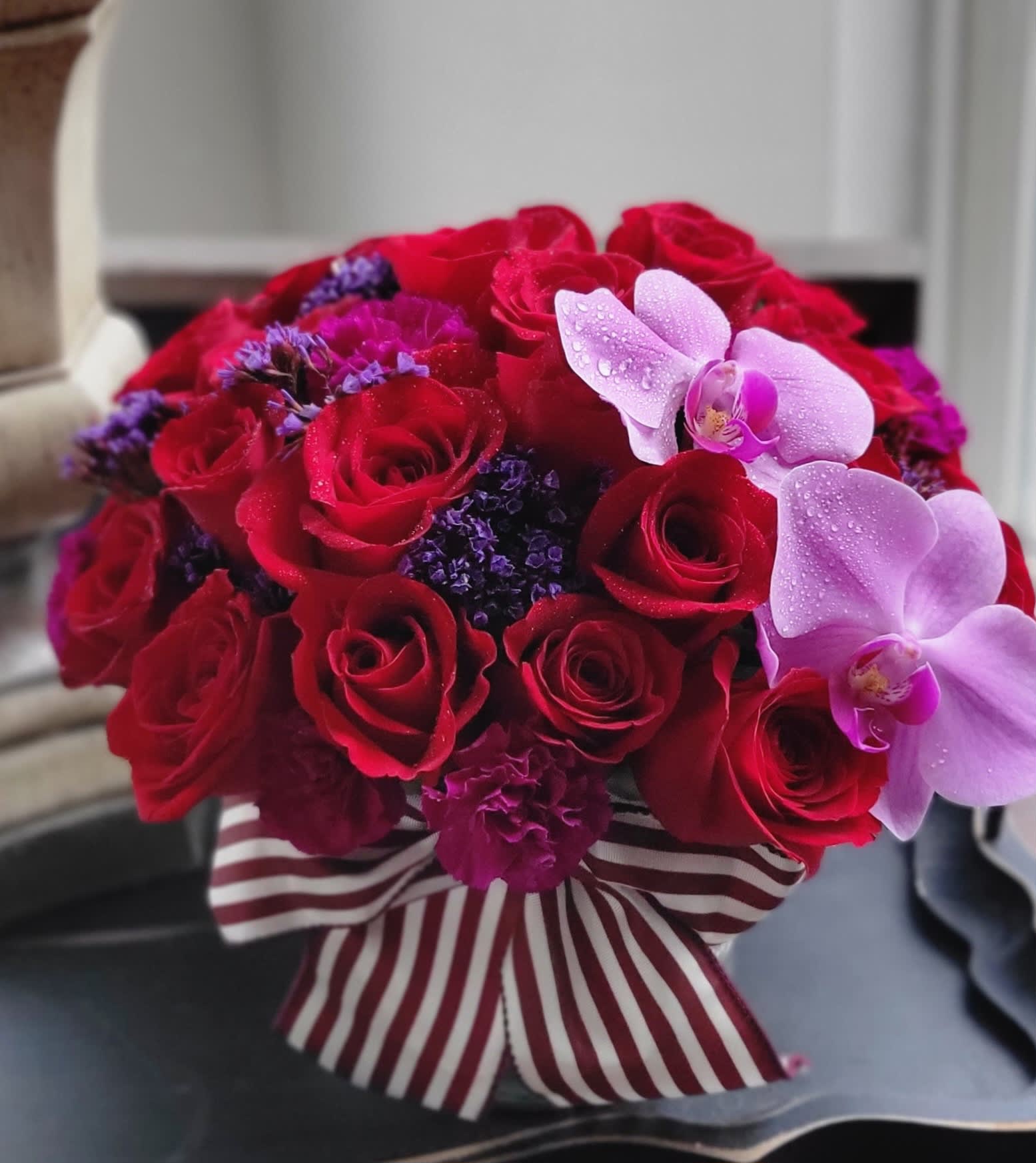 Forever and Always - Roses, tracheliums, phalaenopsis orchids