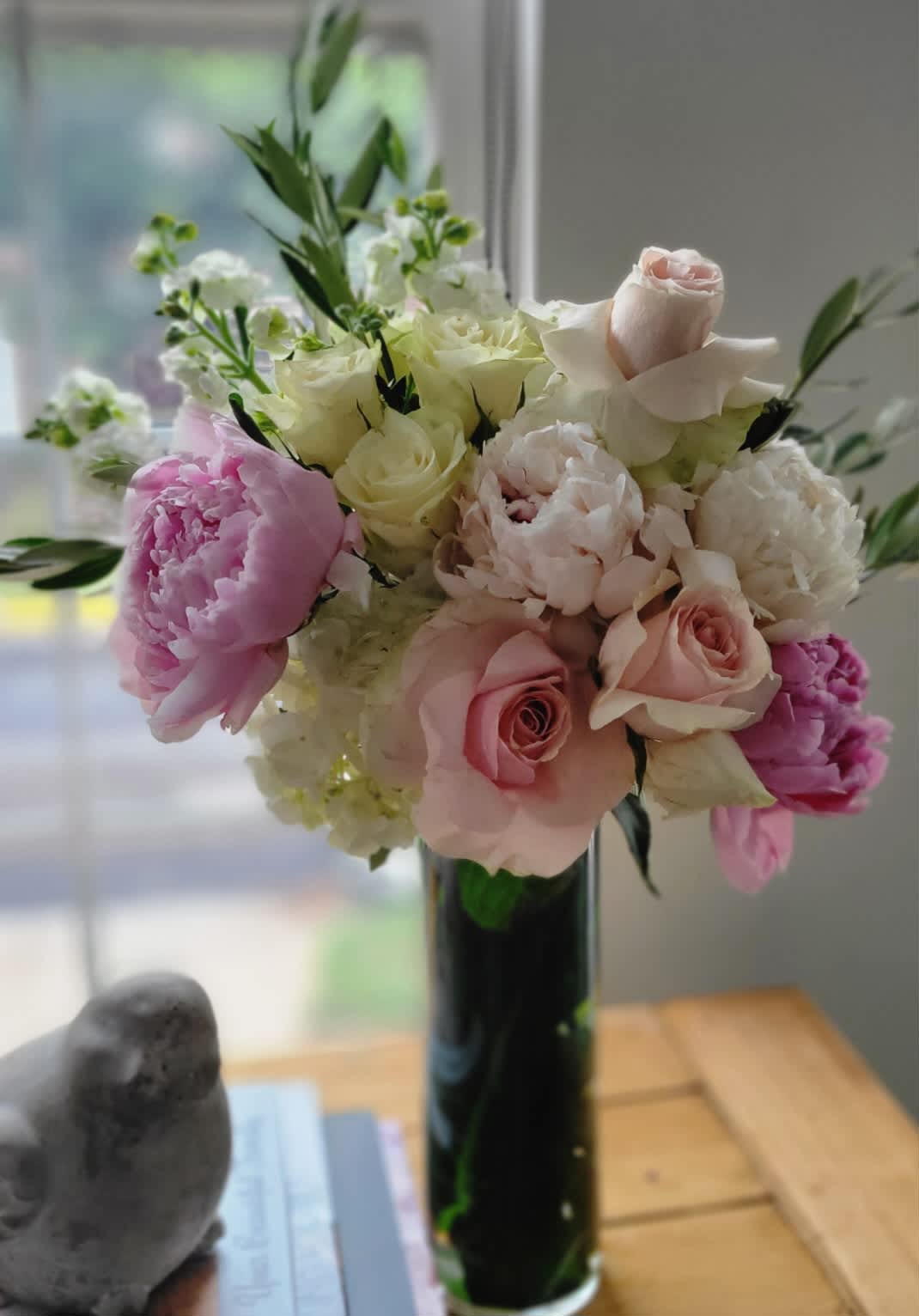 Beauty in Bloom - Hydrangeas, rose, peonies, stock, olive leaves