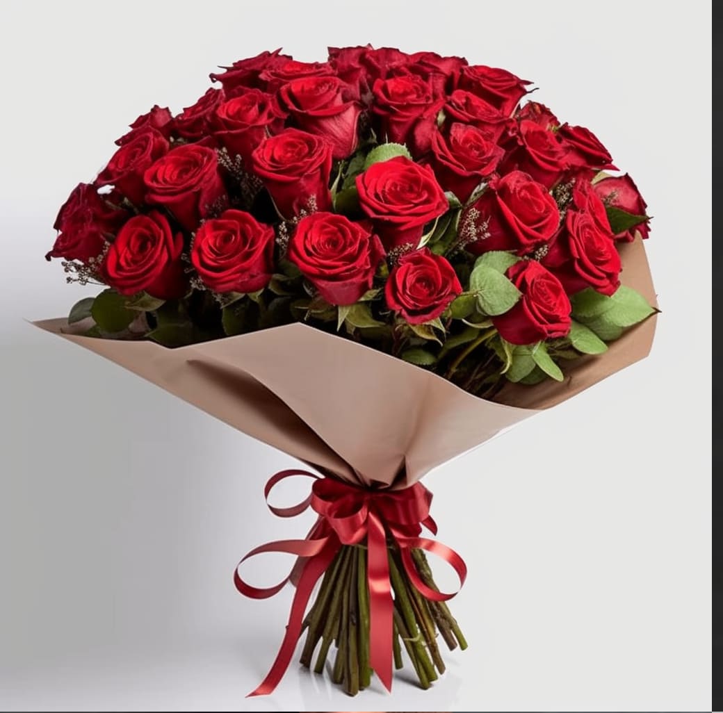 Premium Two Dozen Roses - Beautiful Long Stem Red Roses ( any color available )