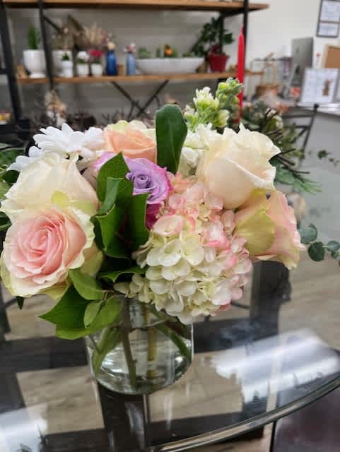 Make Me Blossom - Assorted Flowers In Glass