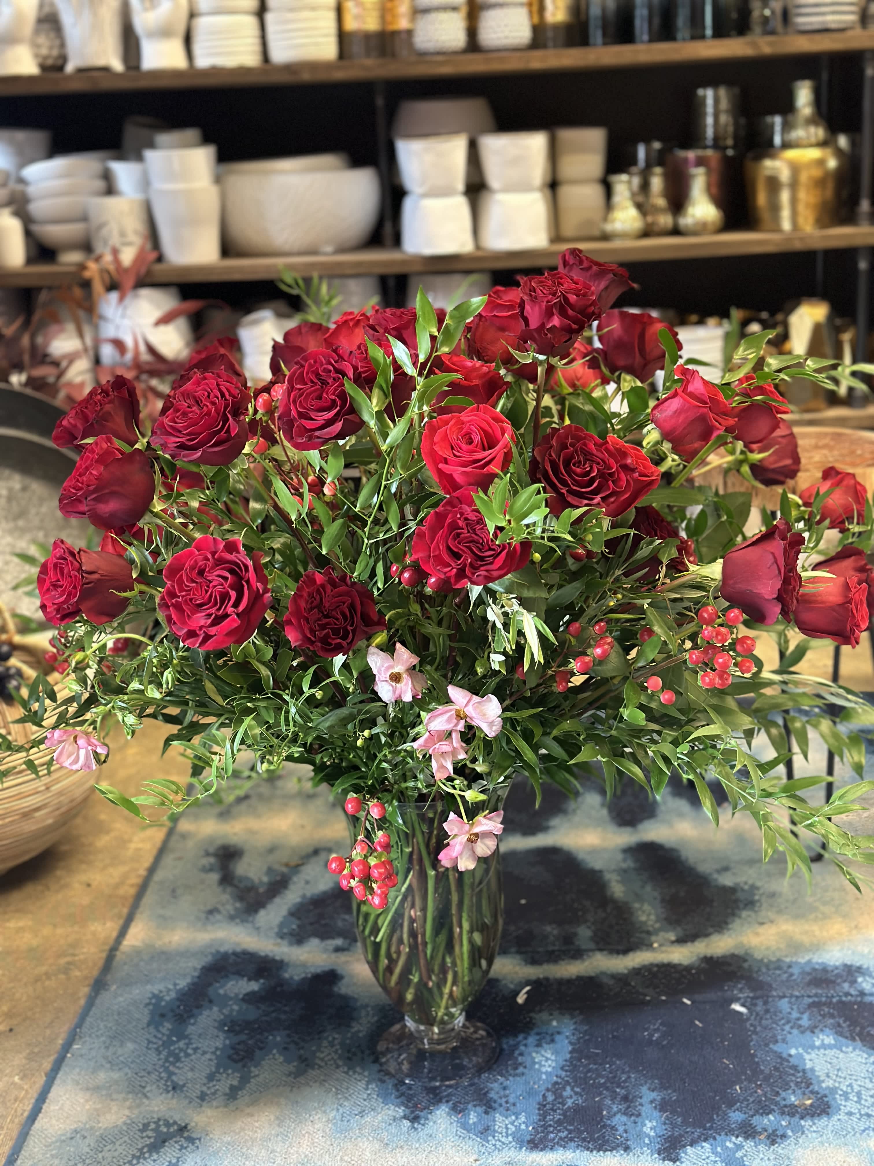 3 Dz Roses - This luxurious arrangement of gorgeous roses, premium greens and other beautiful blooms will make a GRAND entrance!