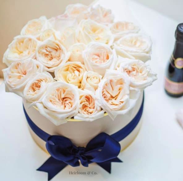 The Old-Fashioned - Make Her Heart Melt time &amp; time again. Inspired by Classic love stories, OLD Hollywood, and an era where the perfect rose explained it all. Created to capture timeless elegance.   We hand select over a dozen of the most premium garden roses, and delicately arrange them in a hatbox that would make anyone blush.