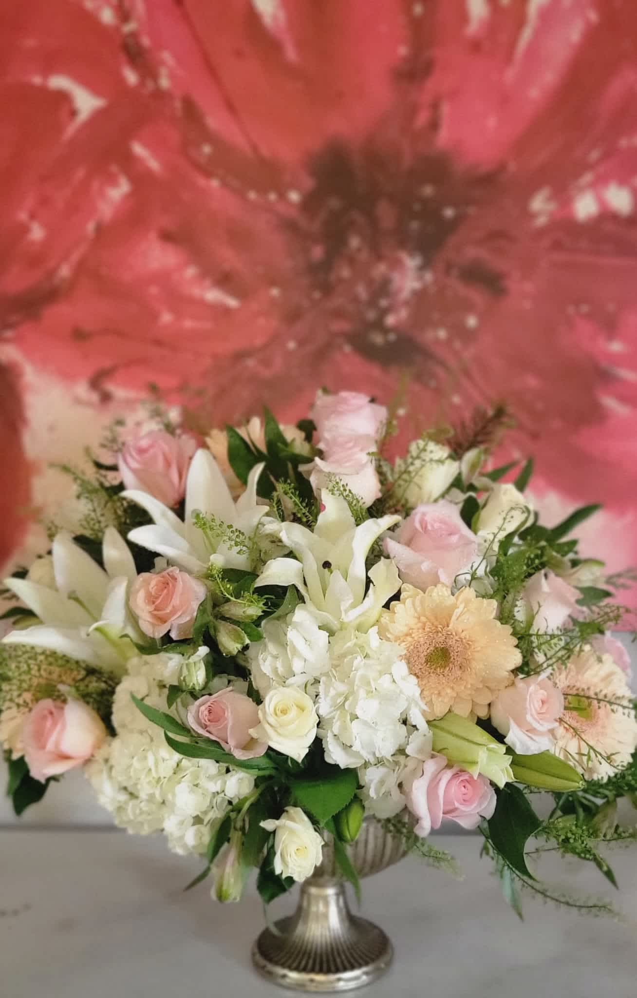 Blessed Beyond Measure - Roses, lilies, hydrangeas, gerbera daisies