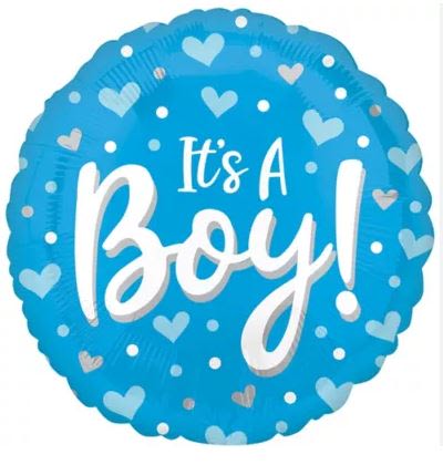 Mylar Its a Boy Balloon Mylar Its a Boy Balloon - Announce the arrival of a precious baby boy with our "It's a Boy" Mylar balloon filled with helium. This charming and cheerful balloon features a delightful design that perfectly captures the joy of welcoming a new bundle of happiness.