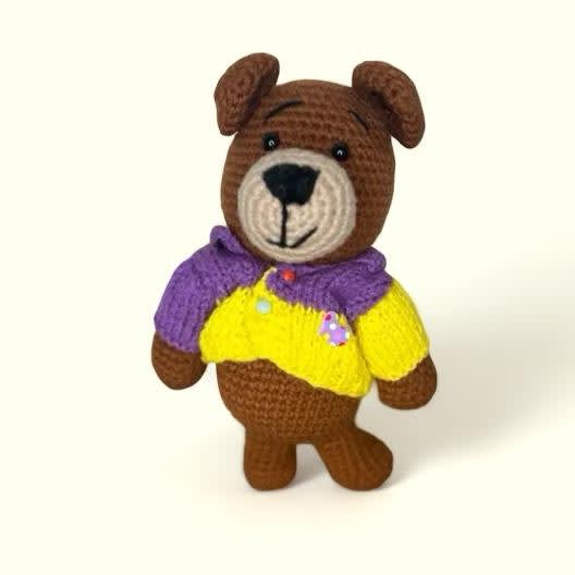 Handmade Knit Teddy Bear 3