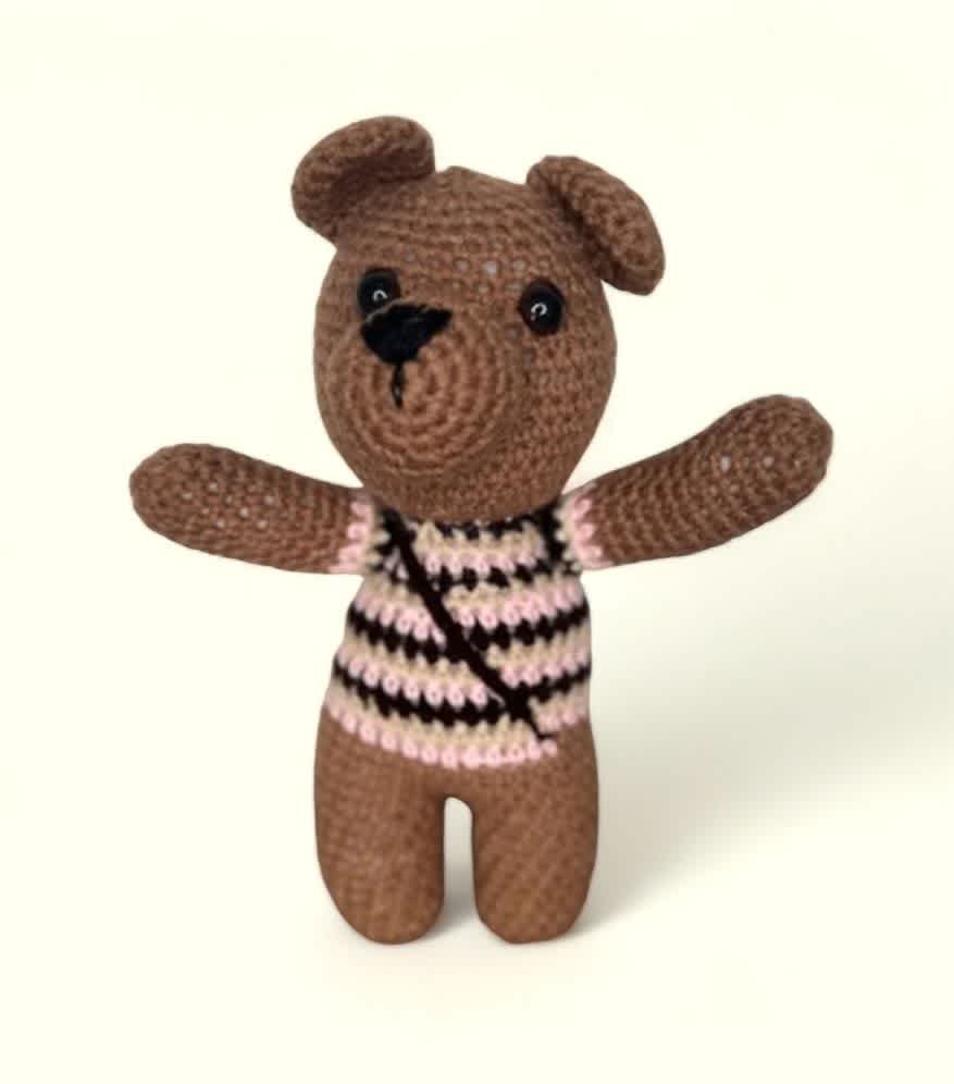 Bear Hug Bear Hug - Discover the charm of our Gift Shop's exclusive collection – One of a Kind handmade knit/crochet toys and dolls. Each piece is a quality keepsake and treasure, meticulously crafted from the finest natural wool and cotton. Every creation is a unique masterpiece, with our artisans pouring their hearts into every stitch. These are more than mere gifts; they are timeless prices that create cherished memories, destined to last a lifetime.