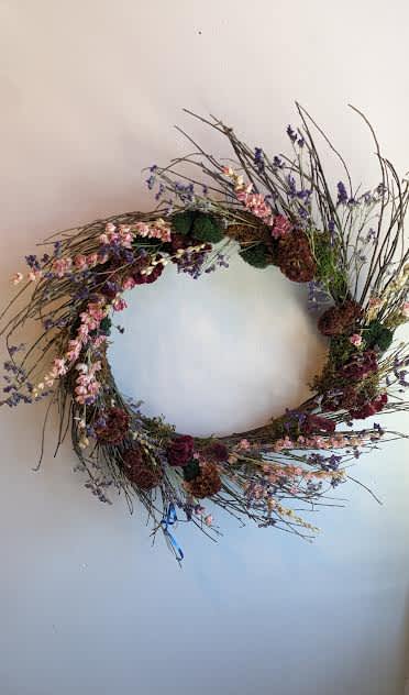 Handmade Local Dried Floral Wreath 22&quot; - Dried Floral Wreath 22&quot;