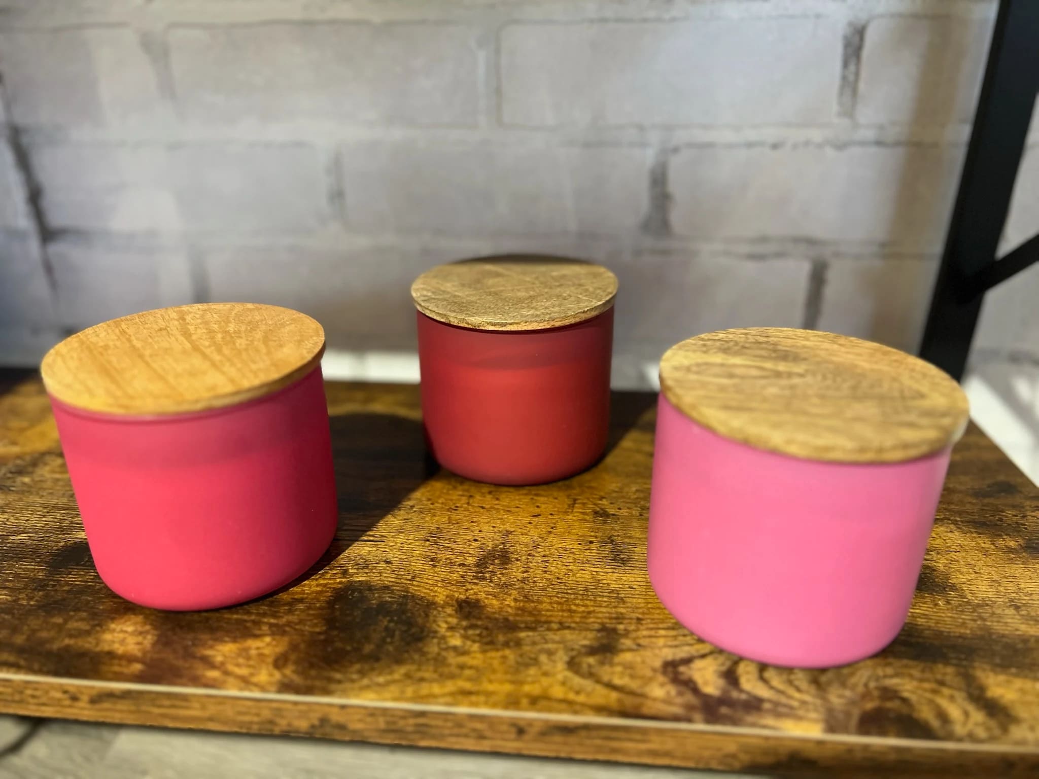 Colored Candles - Pink, purple or red simple smelling. 