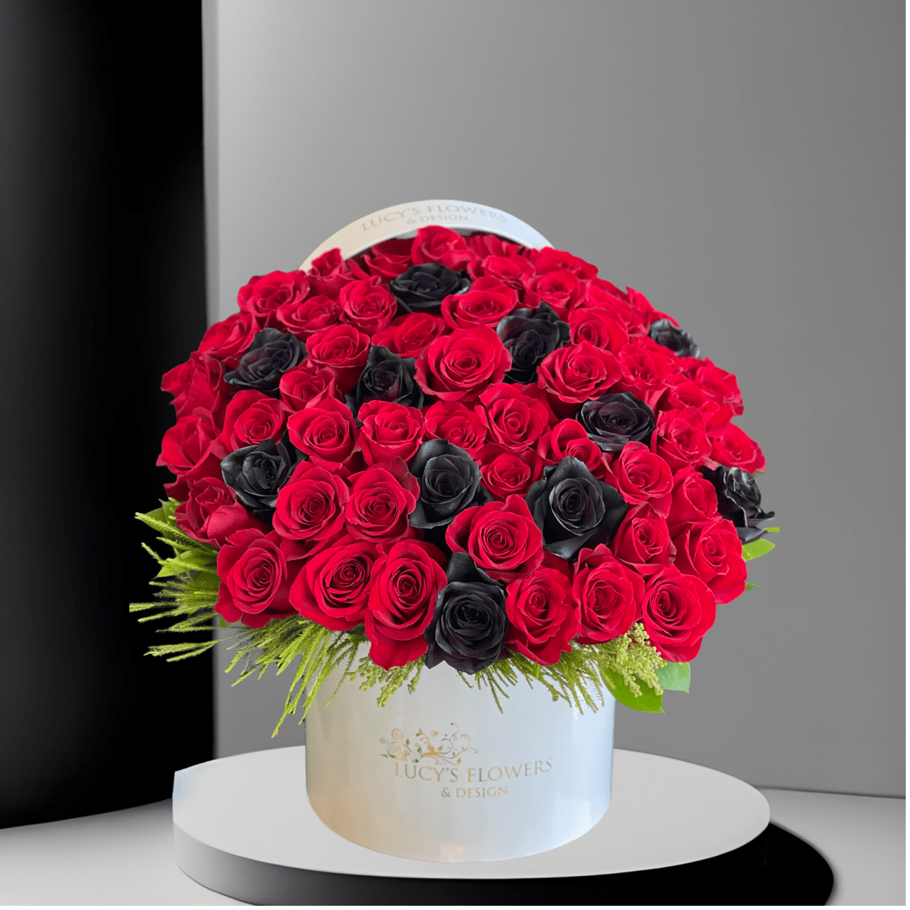 Red and black flowers outlet