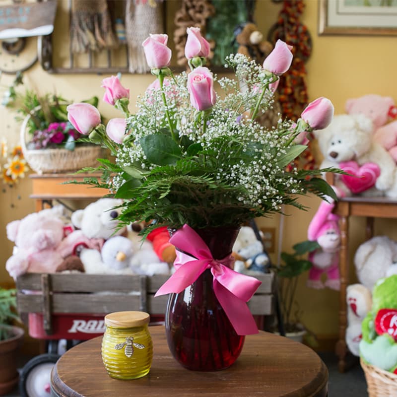 Afternoon Delight Afternoon Delight - Morning noon or night a dozen pink roses is sure to delight.