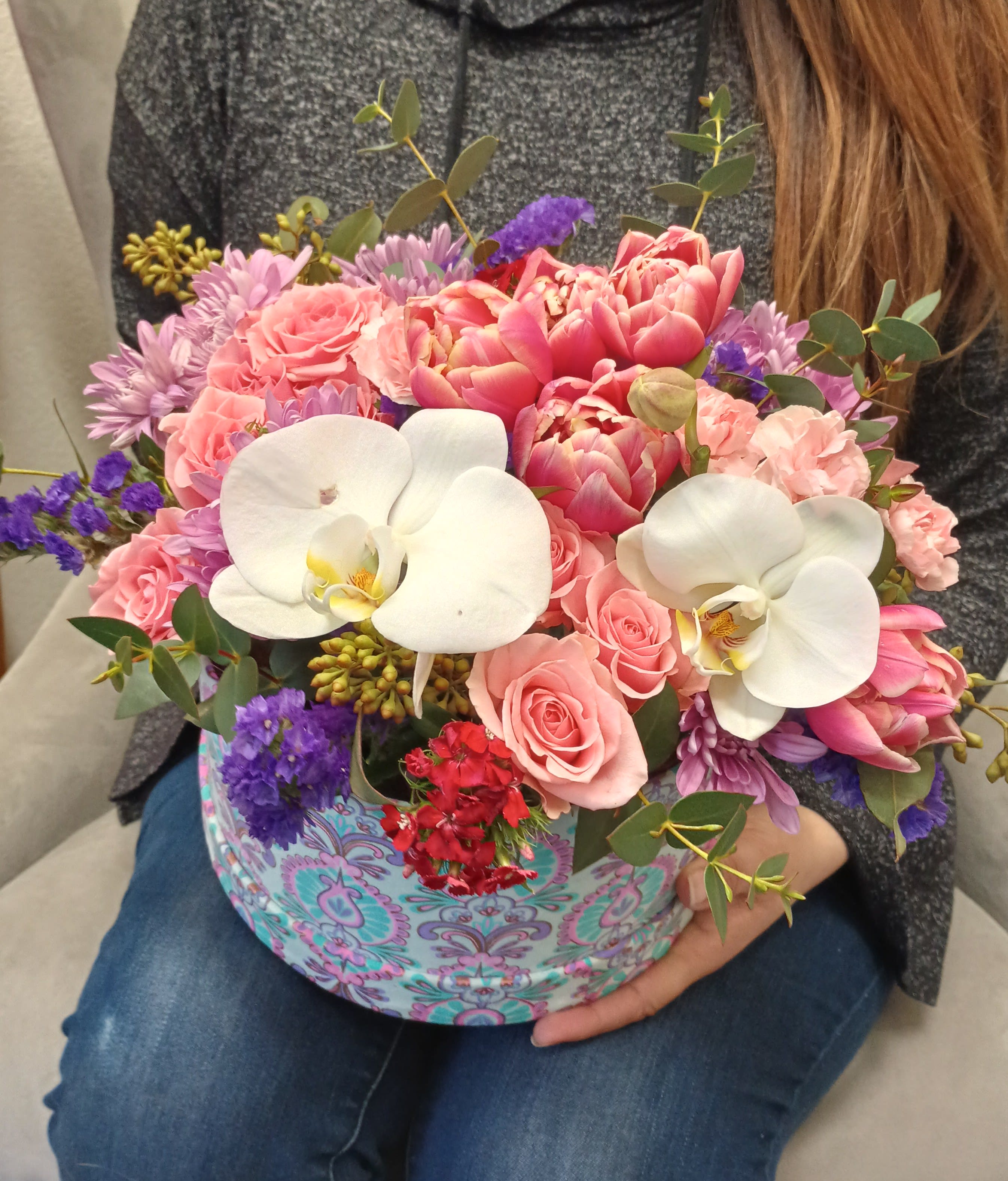 beautiful mix with orchids - pink mix