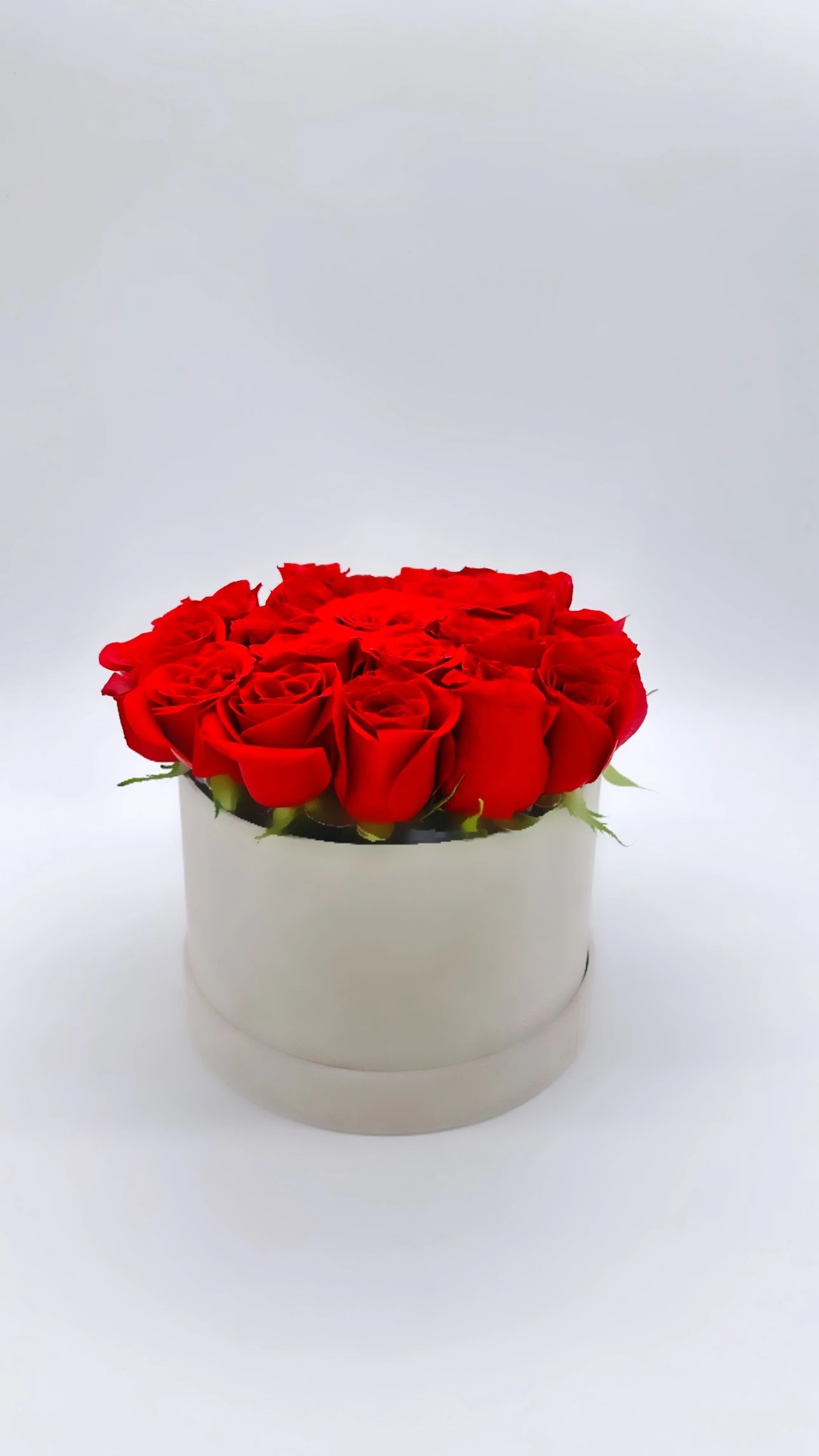Love Box - 24 Fresh Red Roses in a round hat box