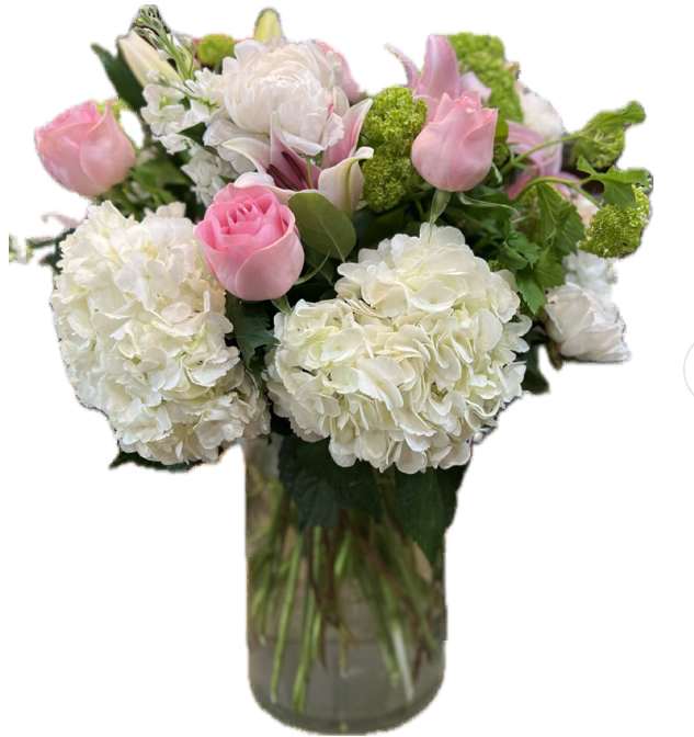 Pastel - An arrangement made with beautiful pastel colored flowers.  