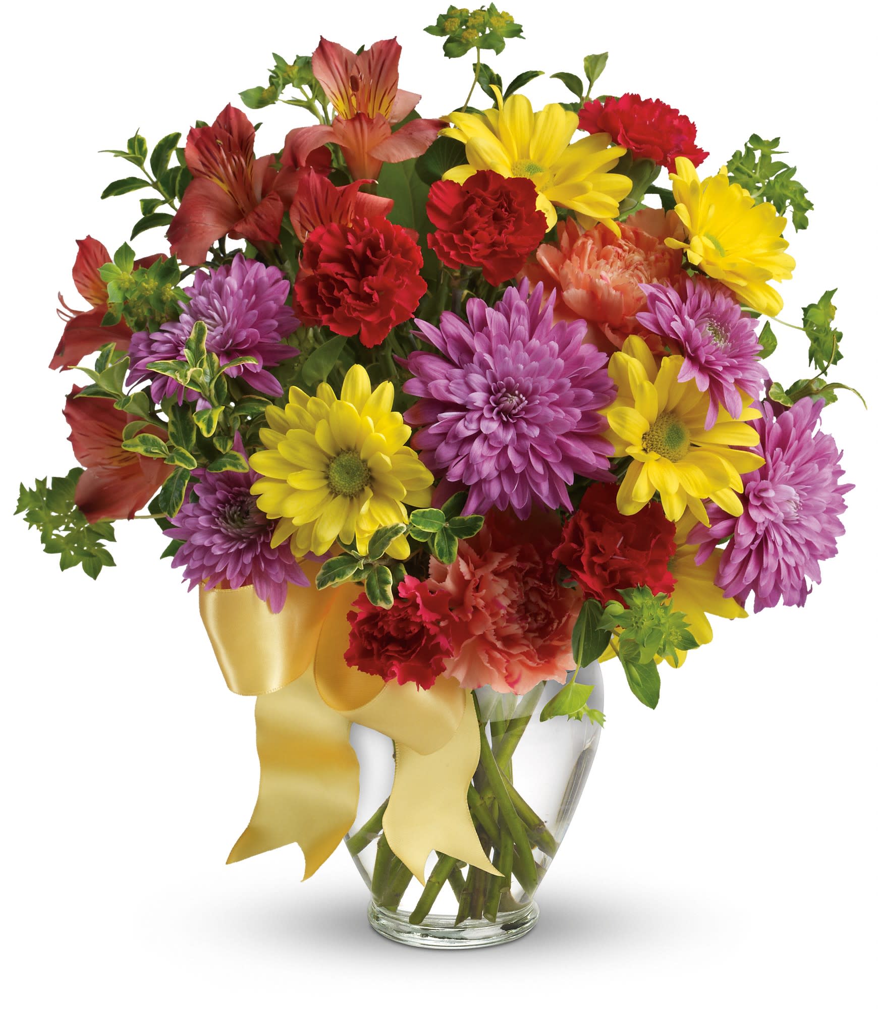 Color Me Yours - Color her overjoyed when this beautiful bouquet is delivered to her door! Sunny reds, oranges and yellows create a heartwarming mix to remind her just how special she is.