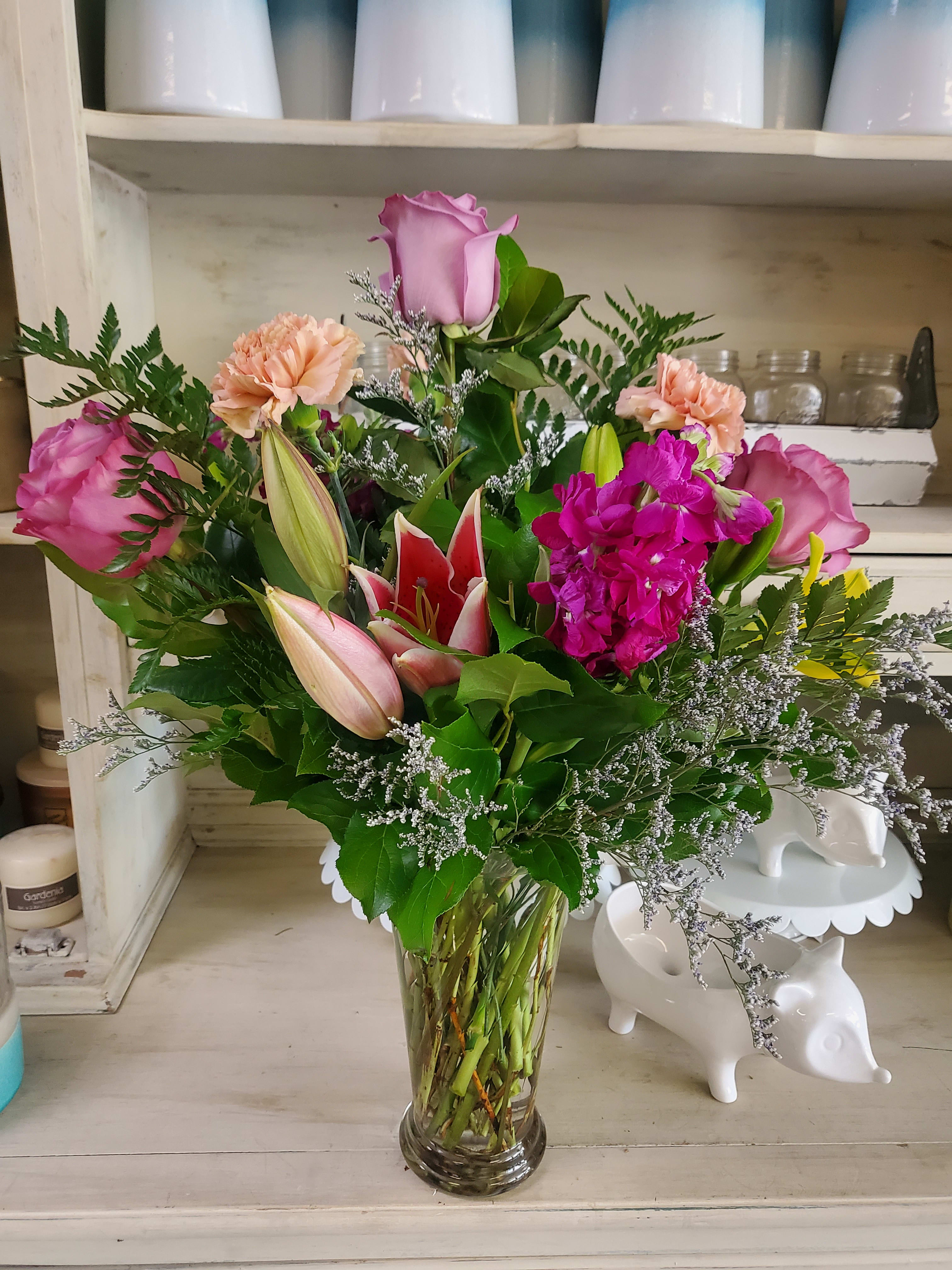Colored Stock Bouquet Colored Stock Bouquet