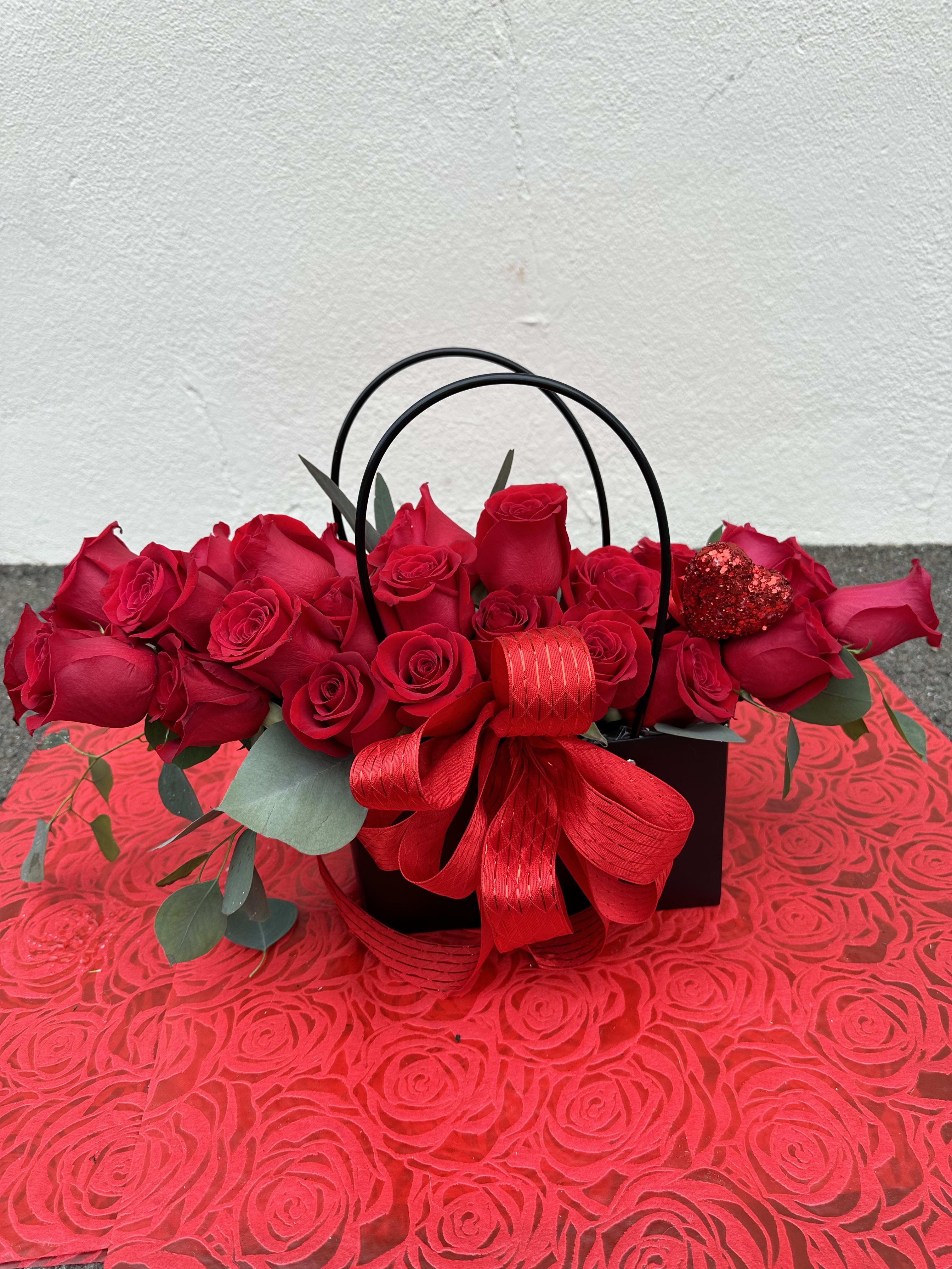 Love Red Rose Flower Buckle Leather Coin Purses India | Ubuy