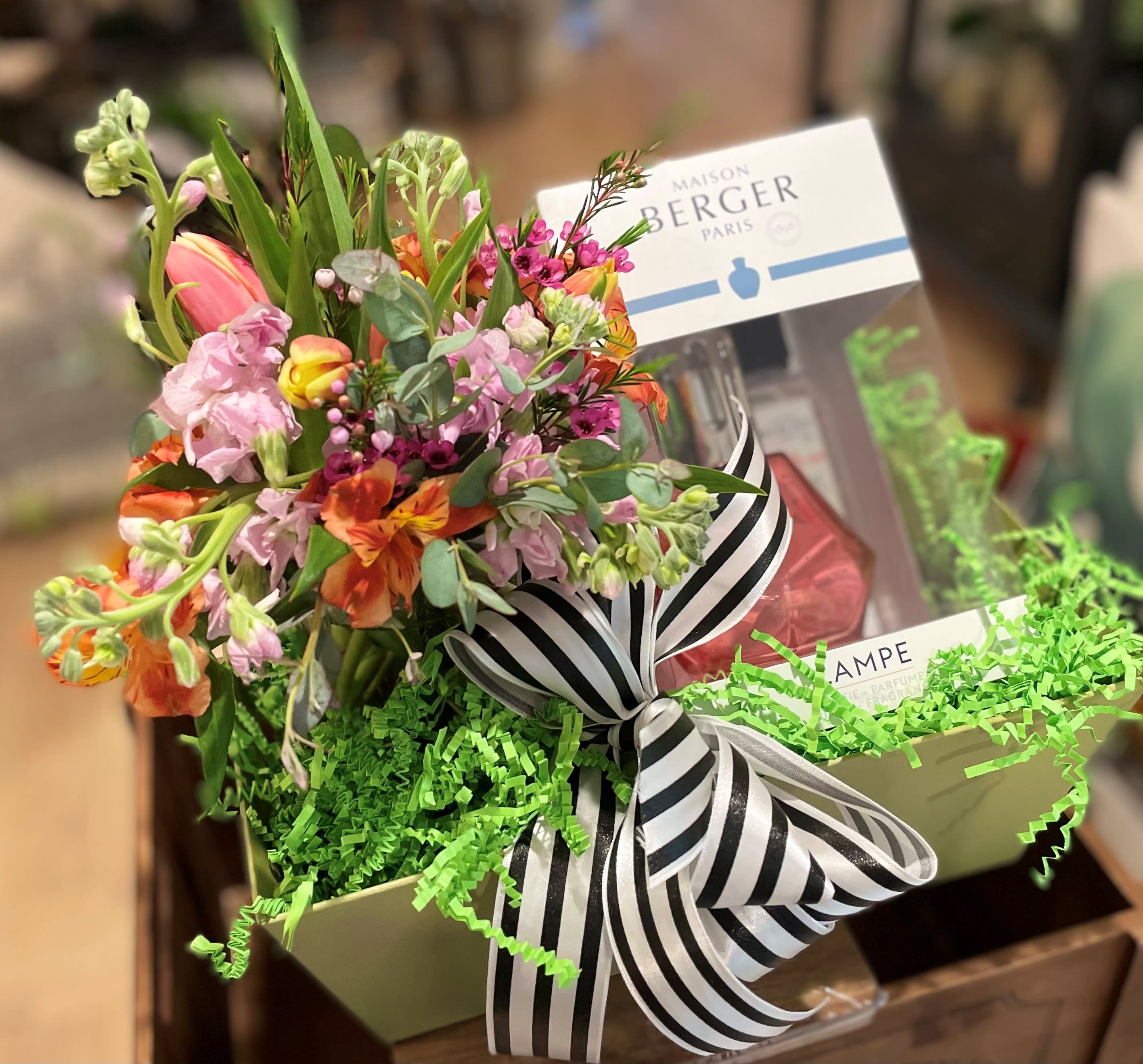 Curly Willow Flowers and Maison Berger Box in Joplin, MO