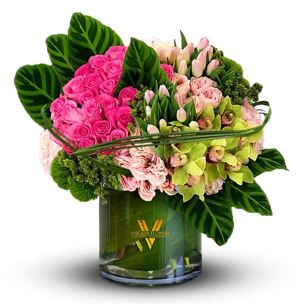 Watermelon Fusion - Bold pinks and zesty greens unite in this eye-catching arrangement, capturing the essence of summer's favorite fruit. The vibrant hues and layered textures create an atmosphere of youthful exuberance, making it a standout choice for cheerful occasions and festive celebrations.