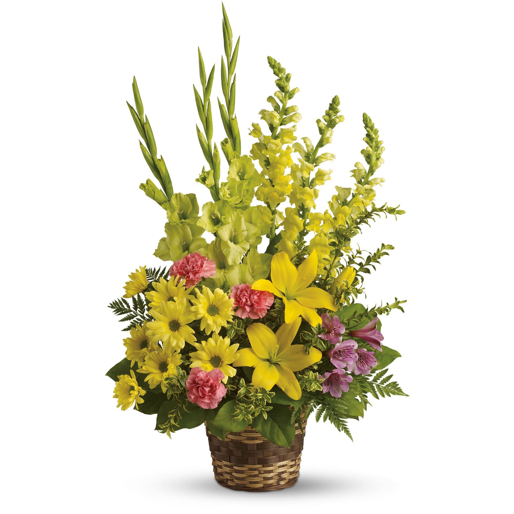 Vivid Recollections by Teleflora - This glorious basket of beautiful blossoms will send hope and let those you care for know that grief is a path they needn't walk alone. 