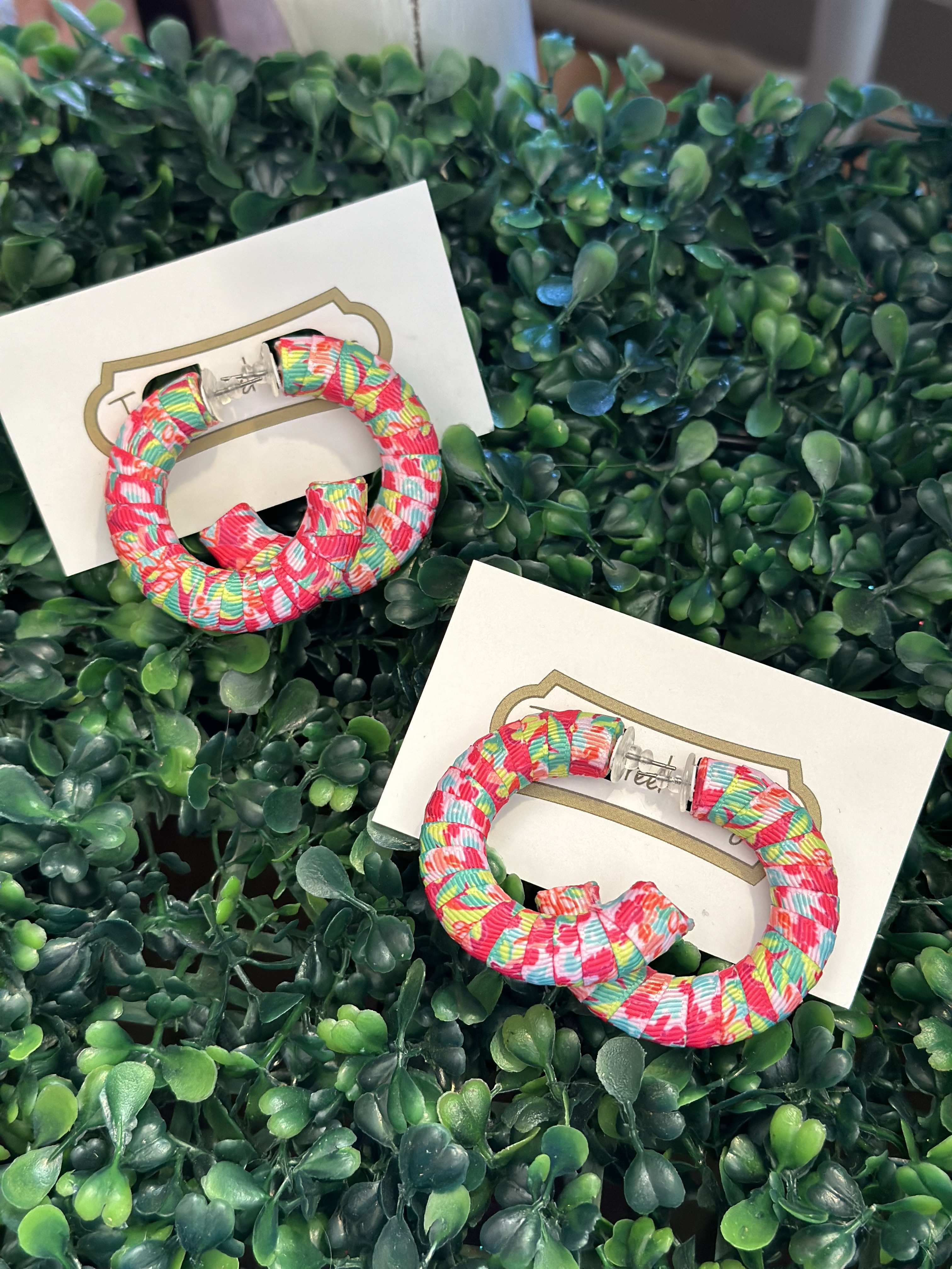 Pattern Hoops Earrings by GilMan Florist Inc.