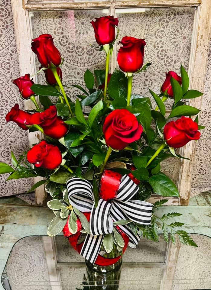 Classic Rose Arrangement by The Chaffee Flower Shop