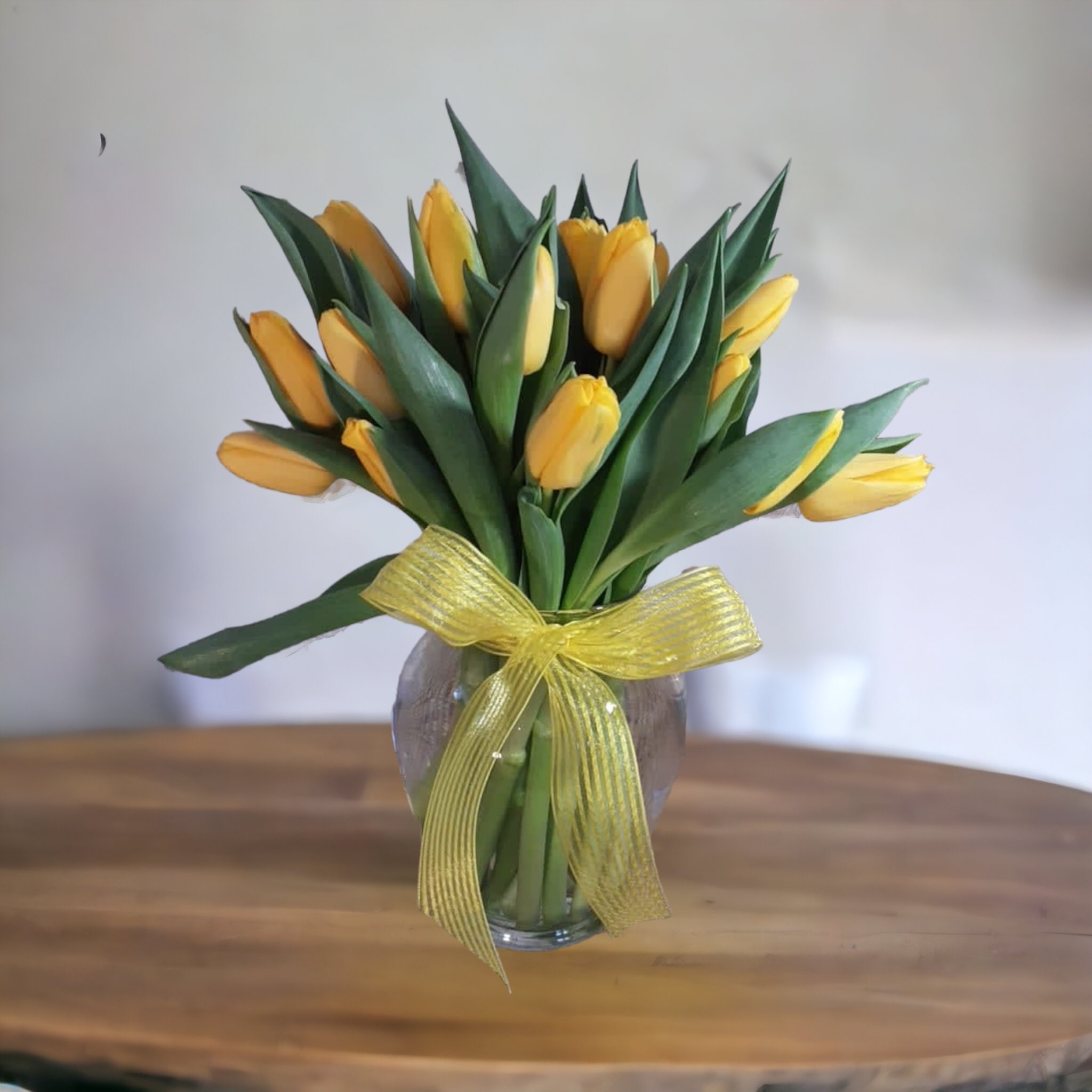 Lovely Lemon Tulips - Bright lemon yellow tulips bring the sunshine on the dreariest day.  